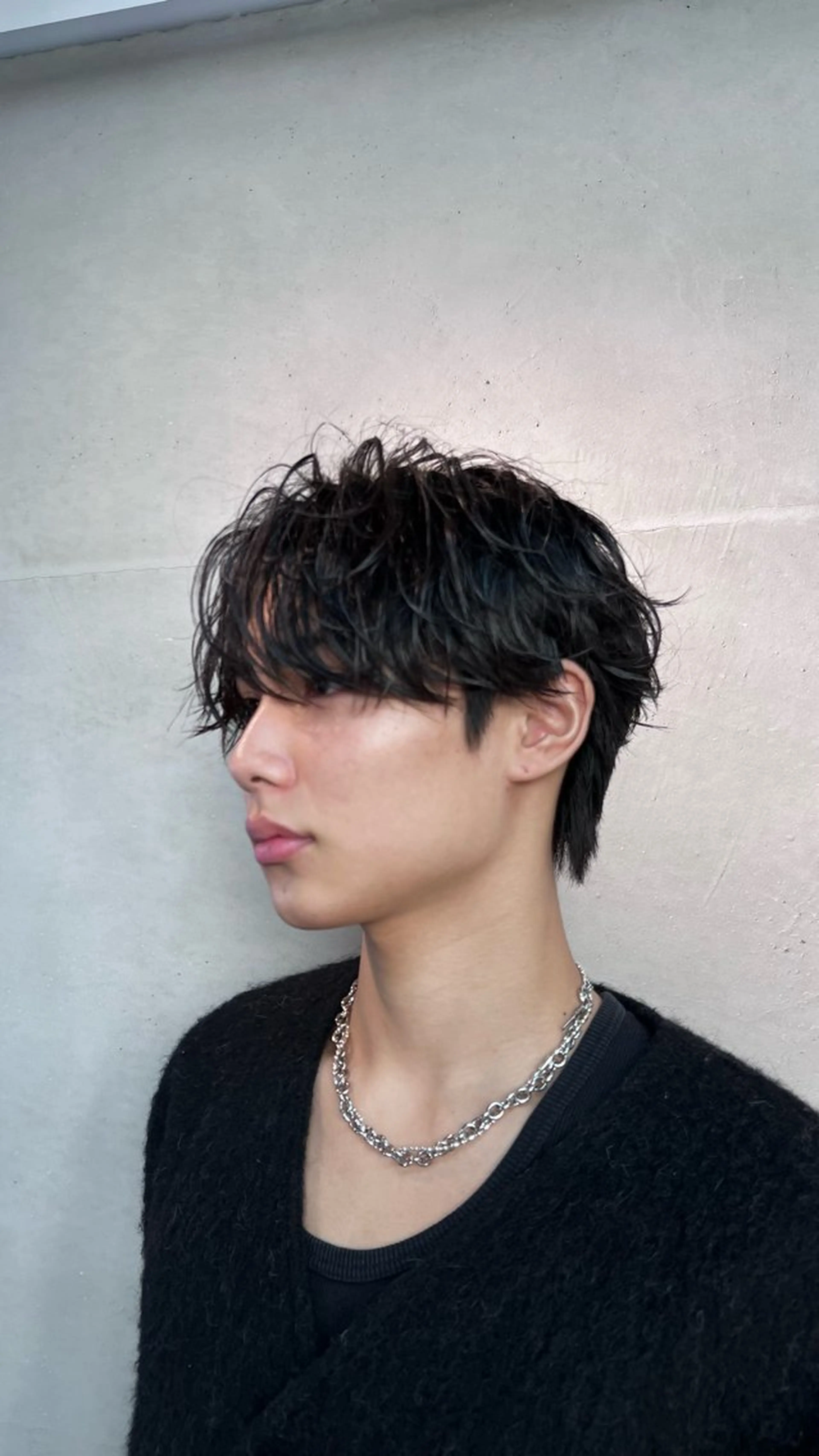 ショート パーマ メンズ センターパート メンズパーマ カット パーマ Alo所属・💥メンズパーマ /表参道/モント💥のヘアスタイル