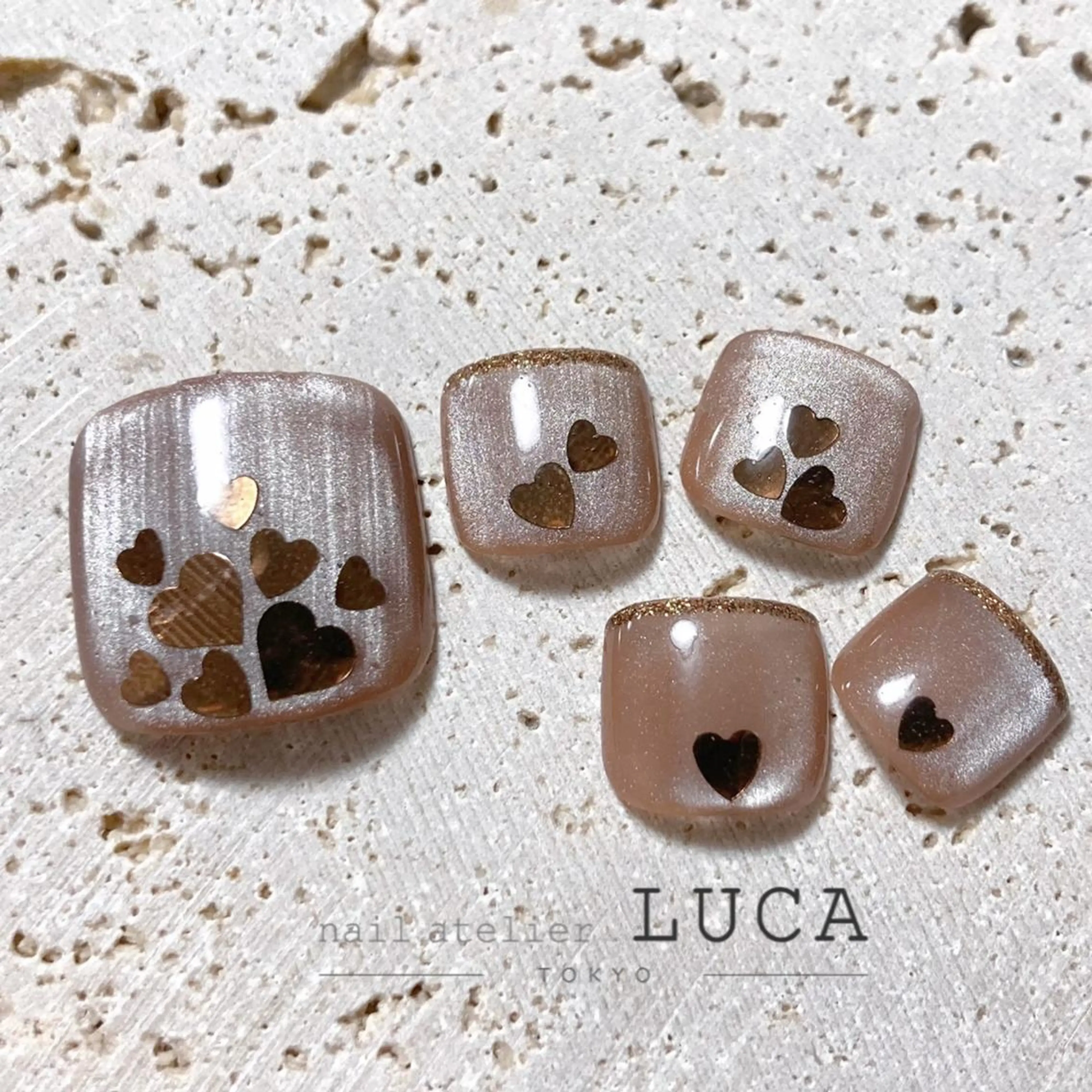 ネイル アートネイル オーロラネイル クリアネイル 長さ出し フットネイル フットネイル ネイルアトリエルカ スタッフのネイルデザイン