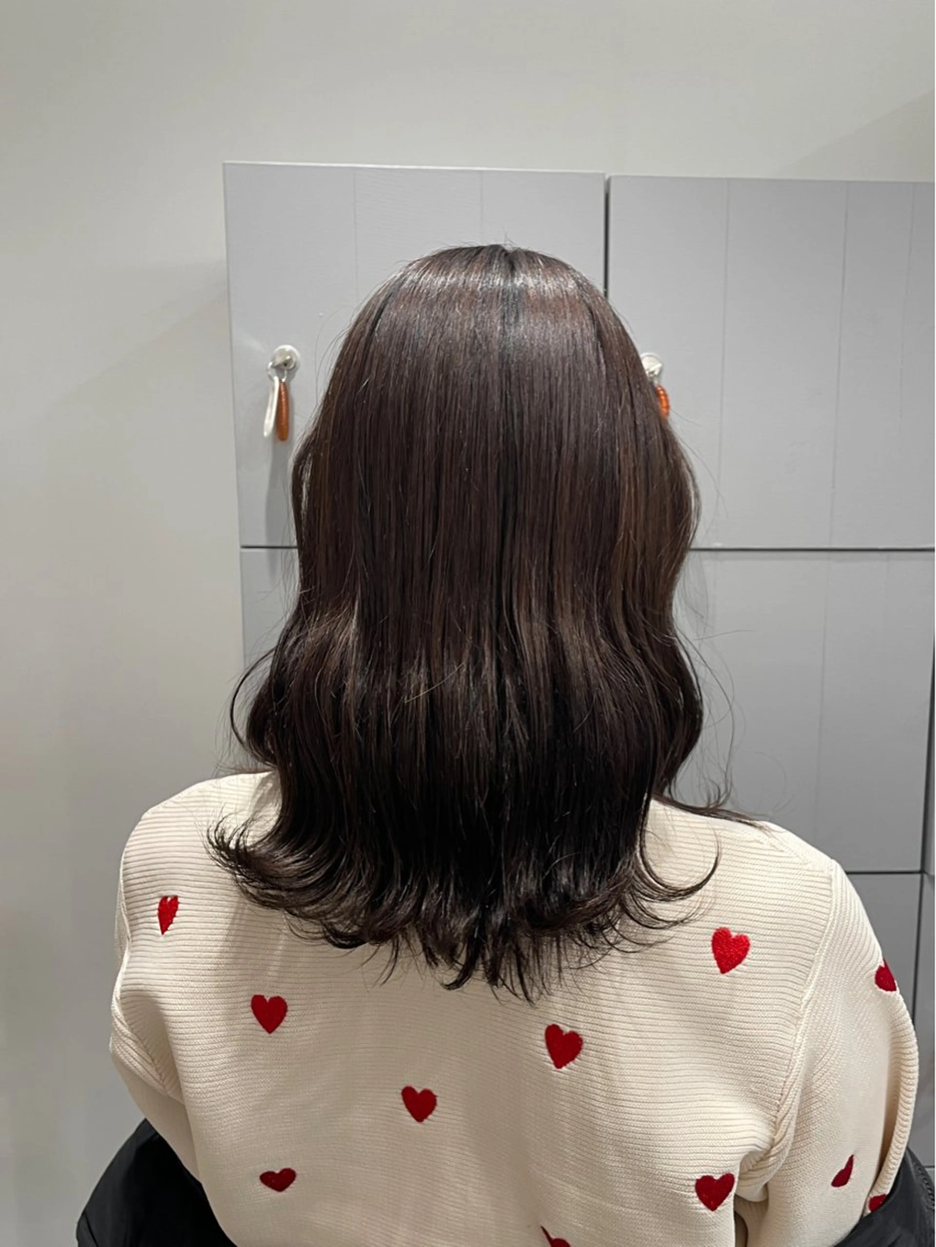 ミディアム カラー カット ヘアカラー トリートメント 透けカラー/ アレンジ/篠崎渚彩のヘアスタイル