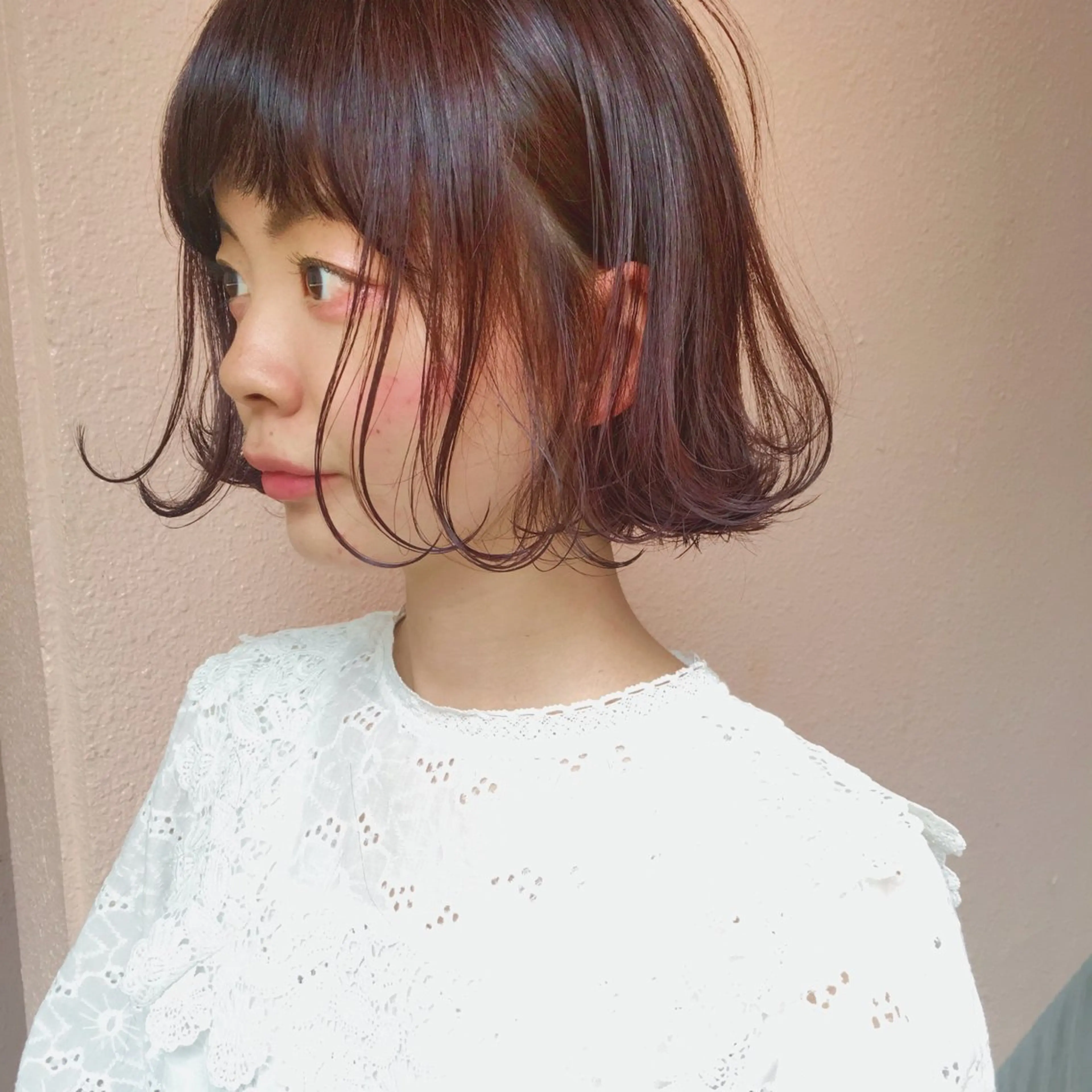 ショート カラー ボブ ヘアカラー トリートメント レイヤーカット🪄 耳ツボ🎀Ayumiのヘアスタイル