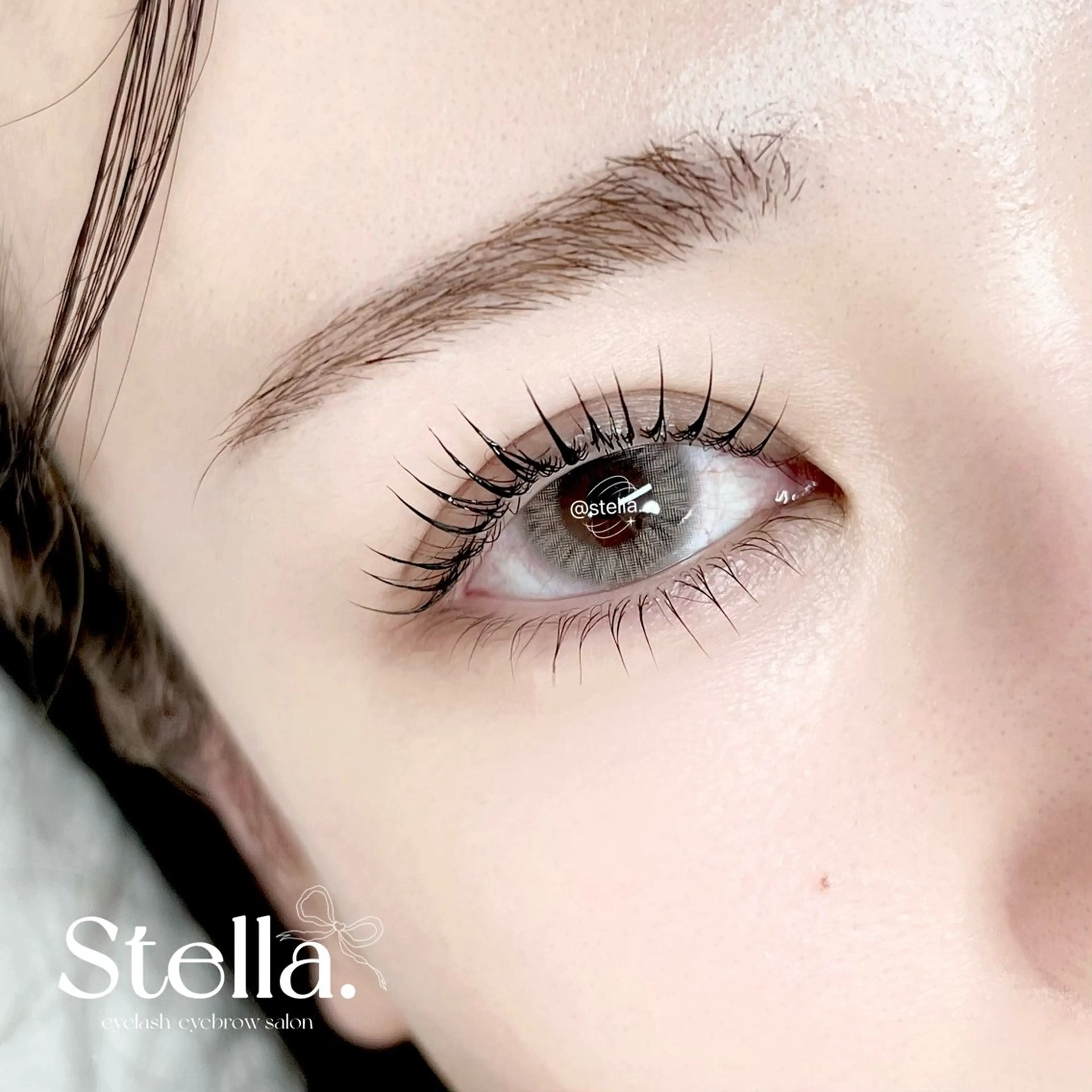 マツエク・マツパ 下まつげエクステ 一重×まつ毛パーマ Stella eyelashのマツエク・マツパデザイン