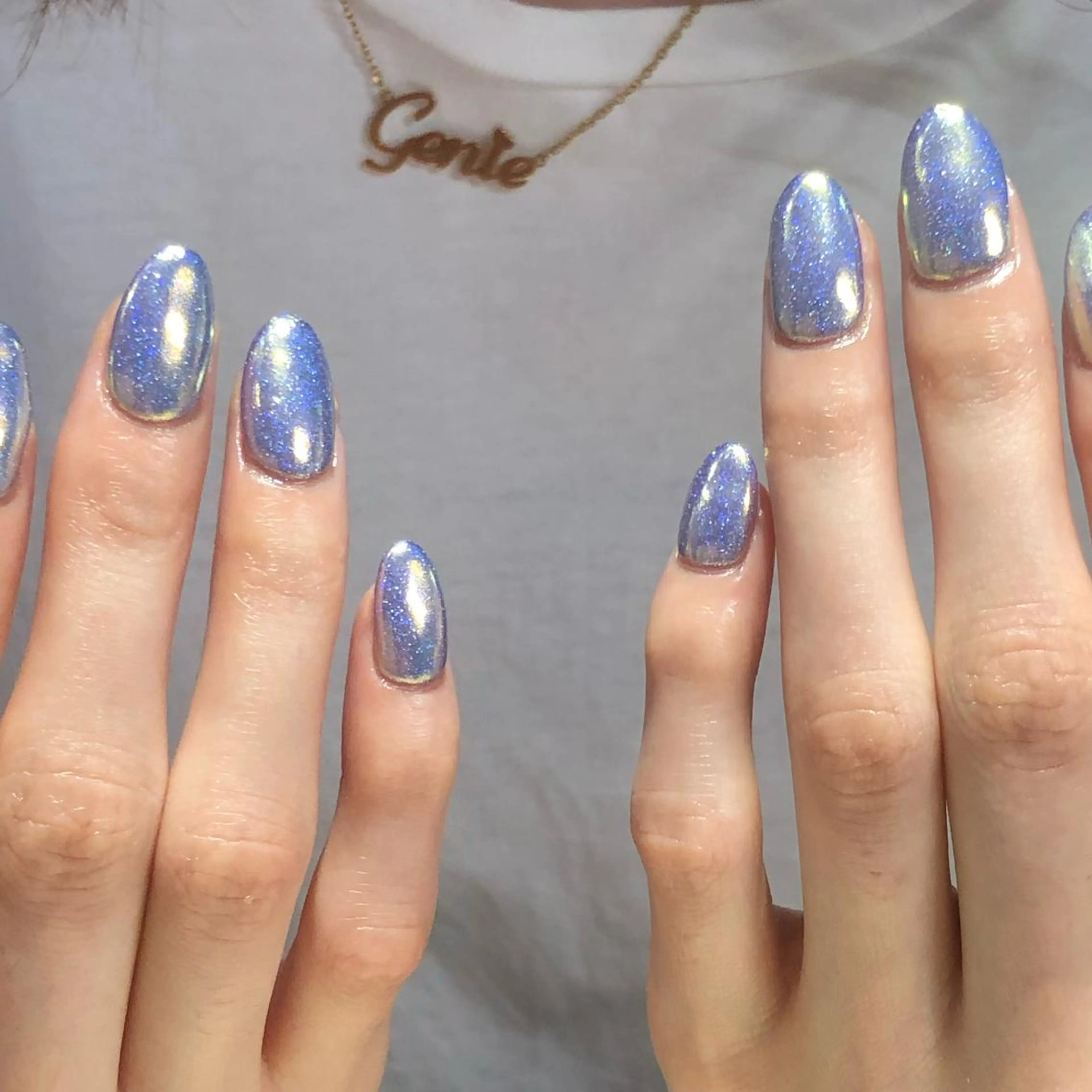 ネイル オーロラネイル フラッシュネイル ラメ(グリッター) ハンドネイル フットネイル ハンドケア Nes.Nail所属・Miyagi Asamiのネイルデザイン