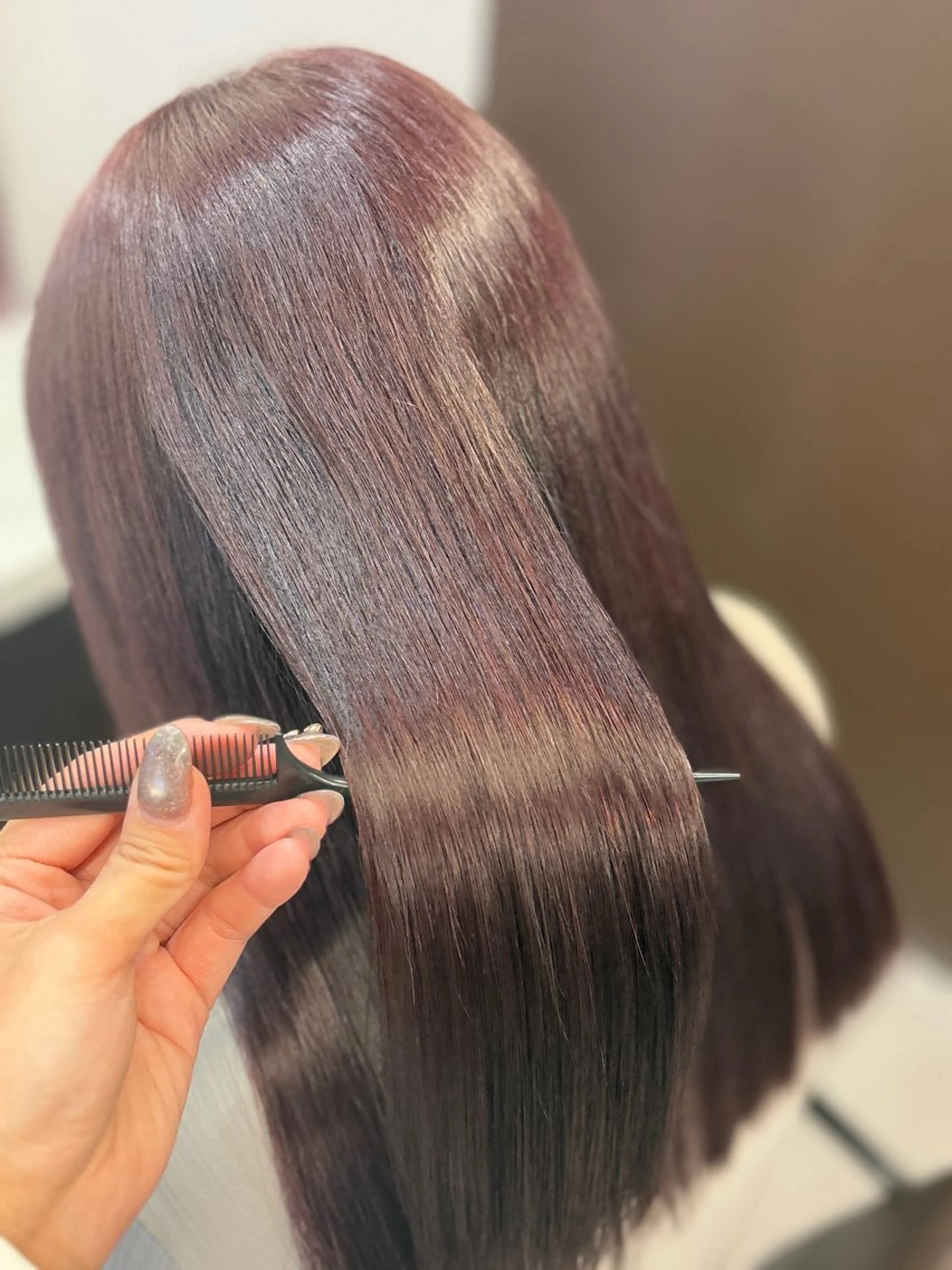 セミロング カラー 韓国×髪質改善カラー 💎hinaのヘアスタイル