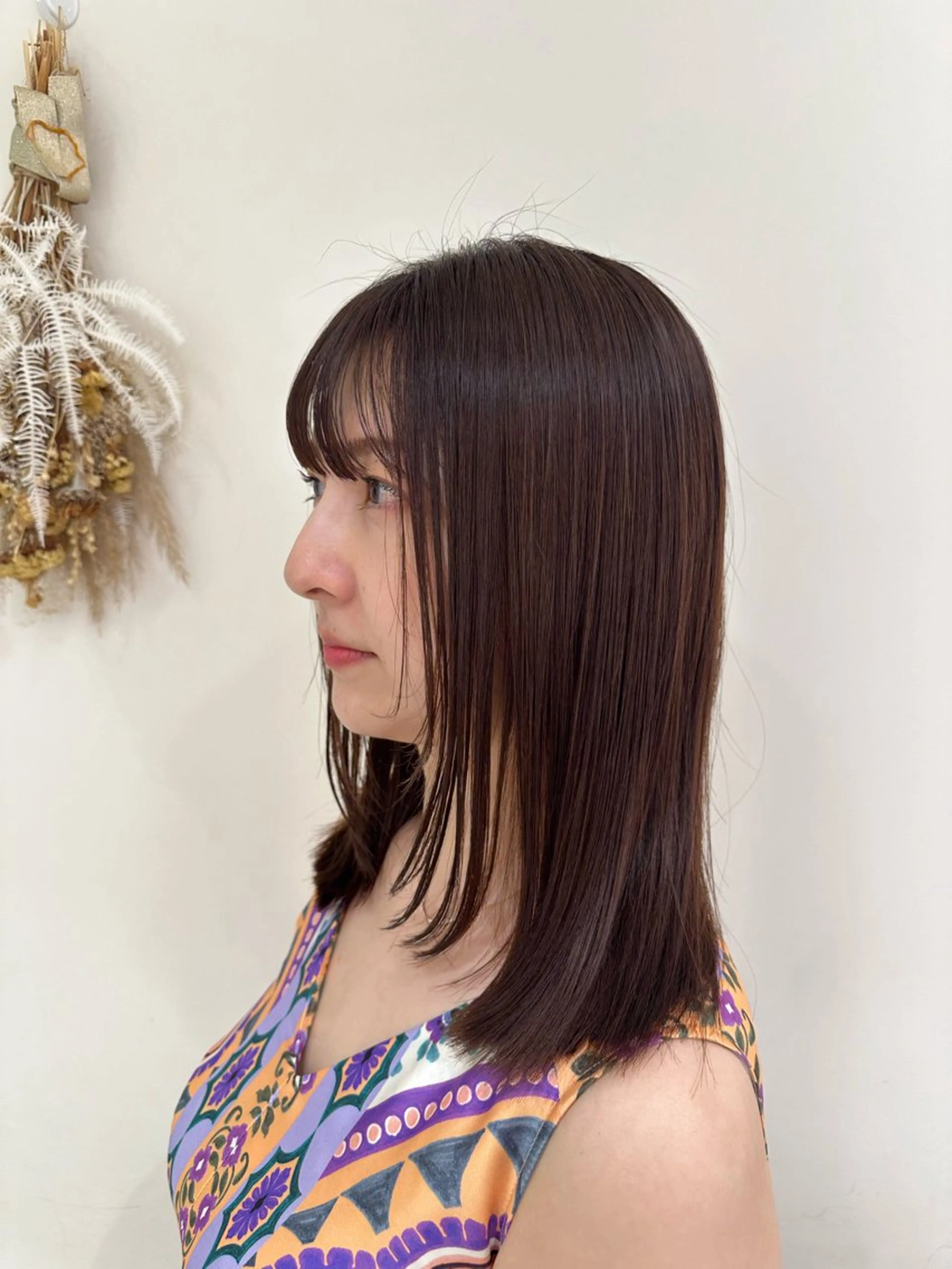 セミロング カラー メンズ タイトボブ個性派カラ ーAKANEのヘアスタイル