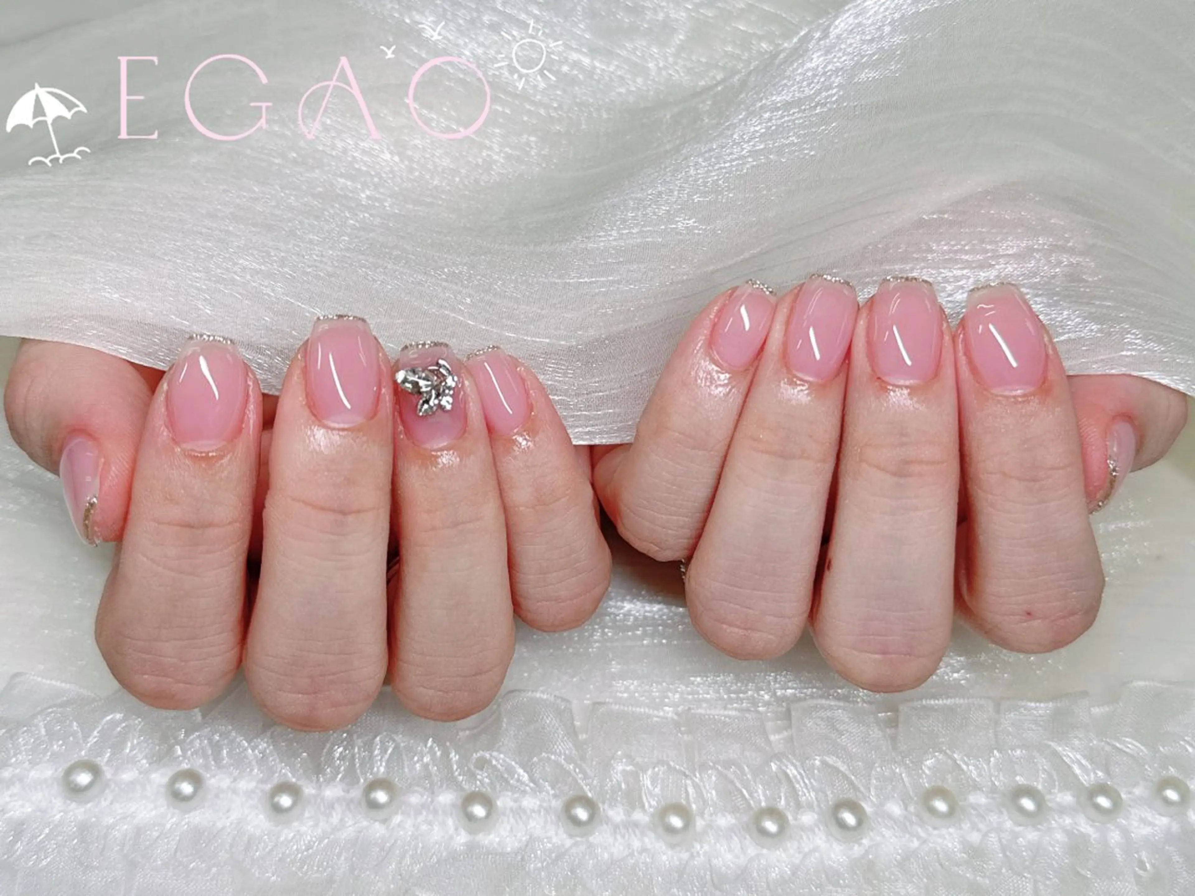 ネイル アートネイル フットネイル フレンチネイル ジェルネイル グラデーション Egao Nail Salonのネイルデザイン