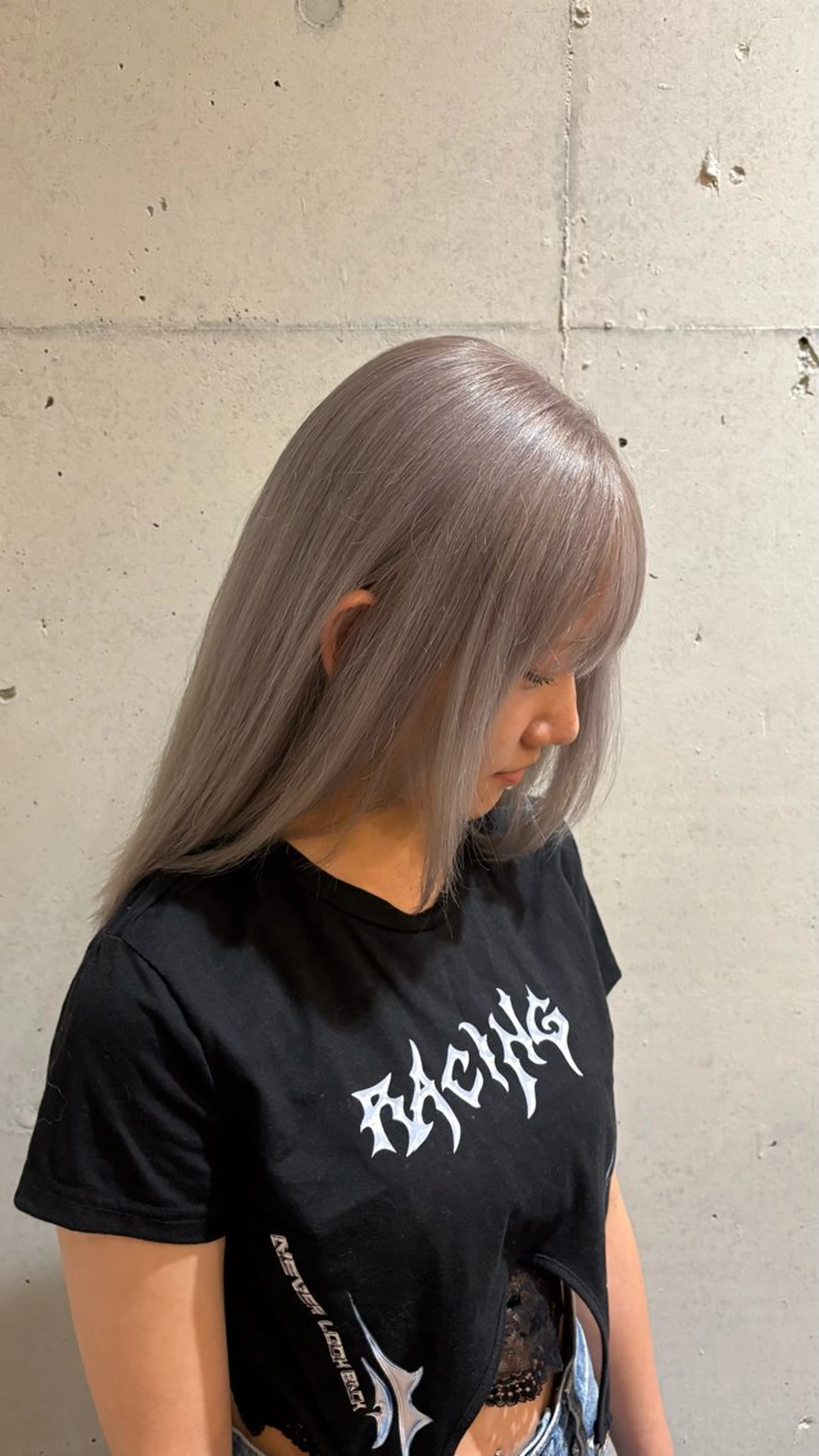 セミロング カラー ブリーチ/ボブ/ 髪質改善/ 熊谷 優のヘアスタイル