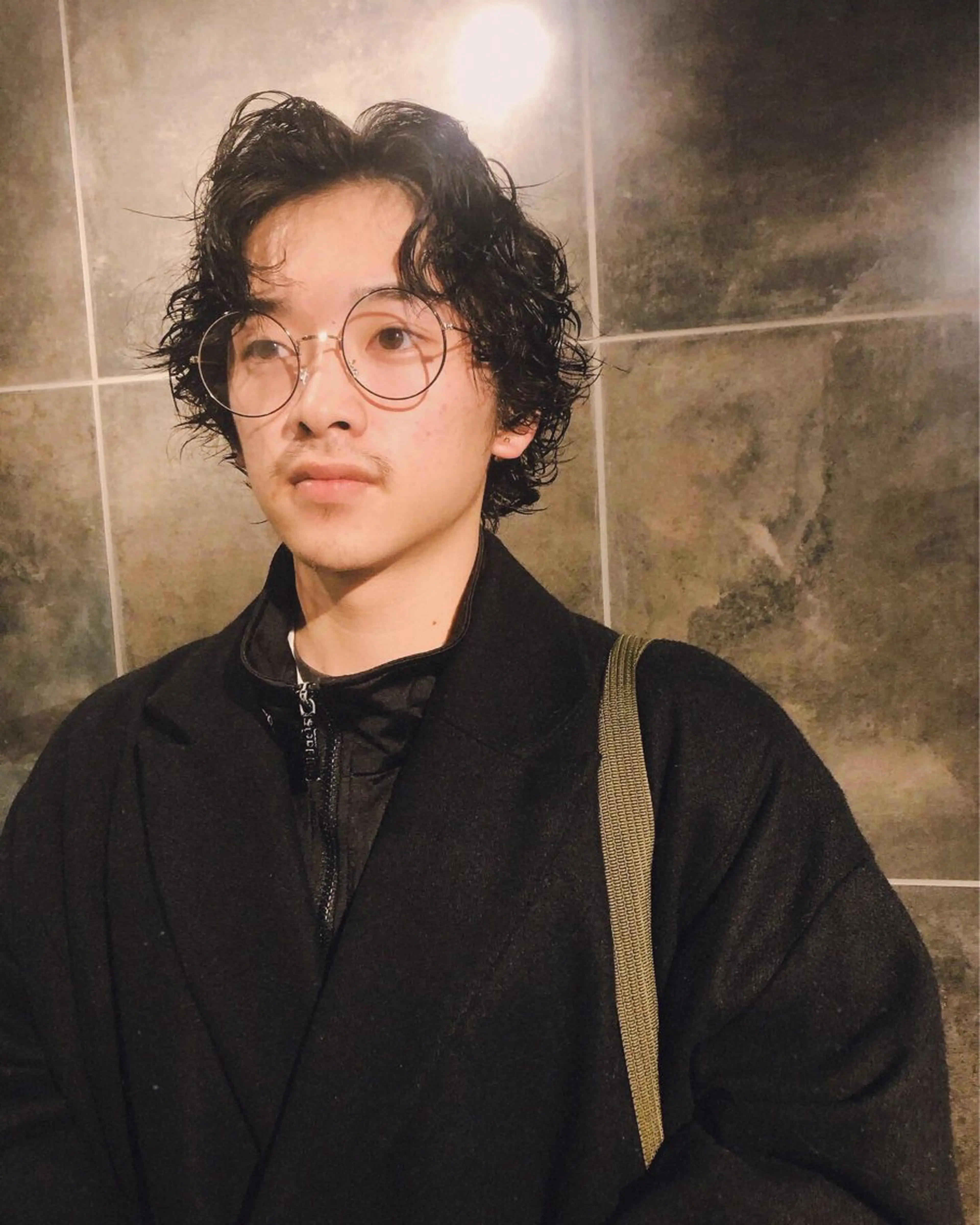 パーマ ヘアアレンジ メンズ センターパート カット パーマ トリートメント ヘアセット ainico+所属・メンズ特化✂️栗原 侑也のヘアスタイル