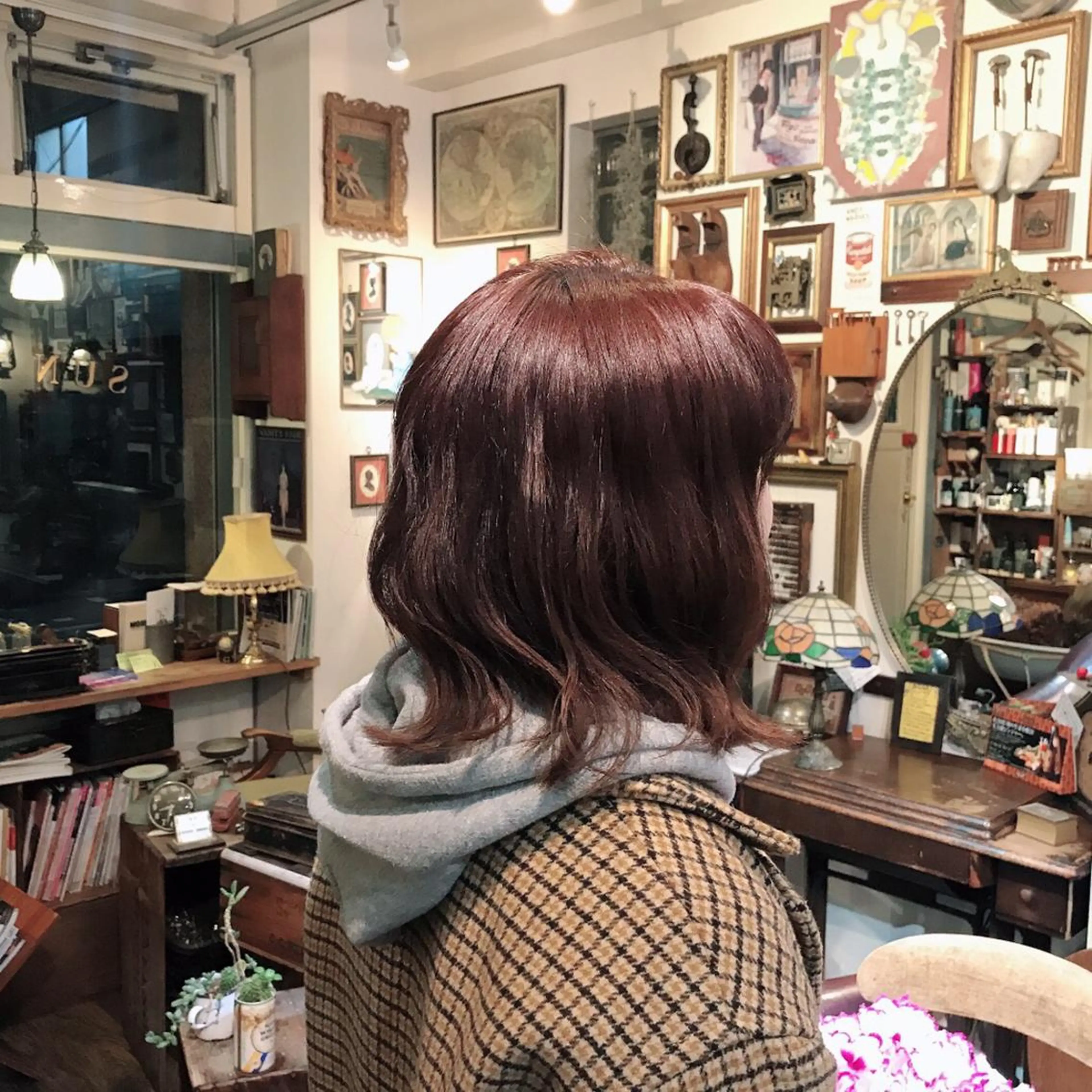 ミディアム カット パーマ ヘッドスパ BRITS 渡辺 菜々子のヘアスタイル