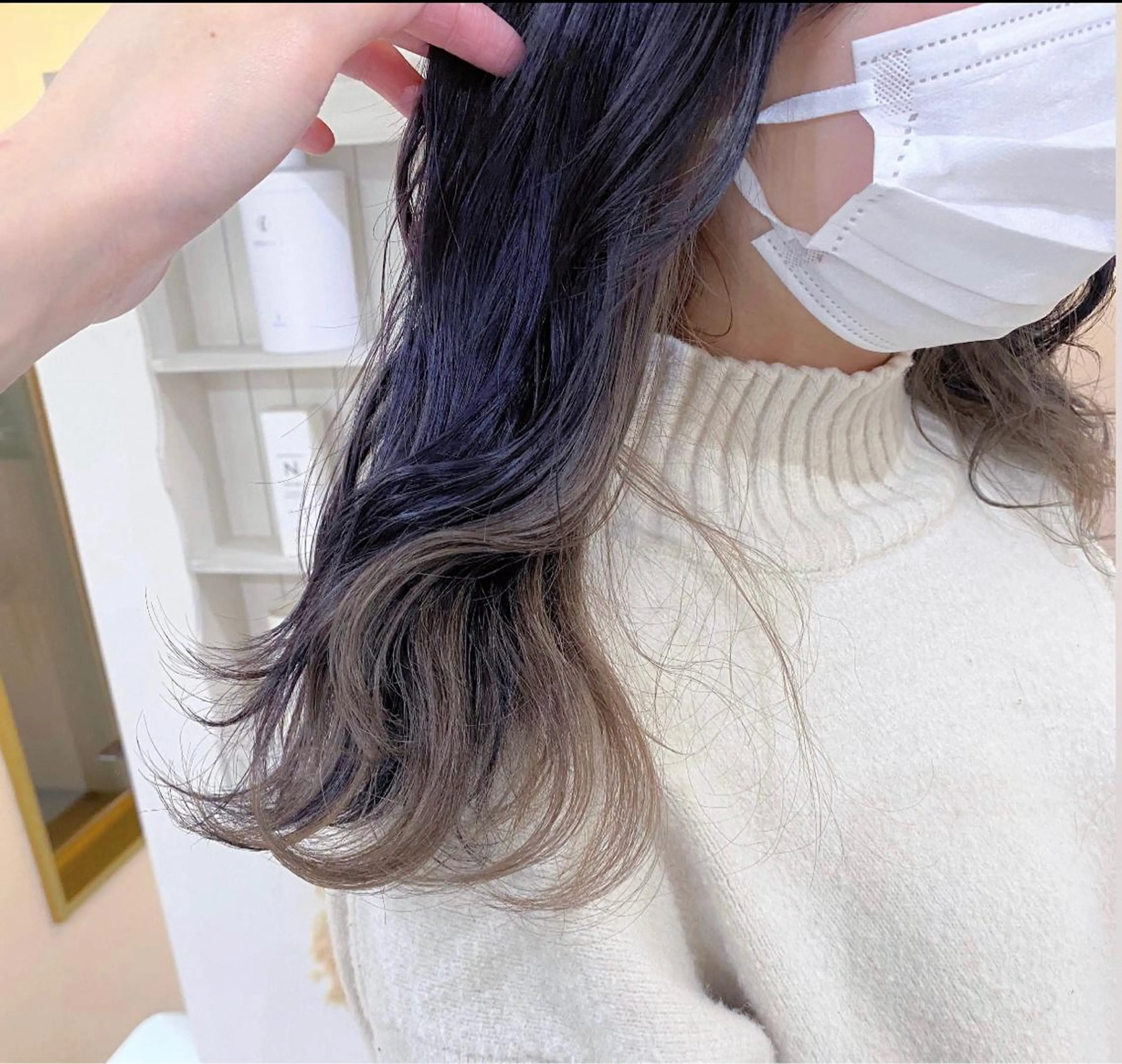 ロング カラー ダブルカラー flen所属・𖤣𖥧𖥣𖥧田中 姫乃𖤣𖥧𖥣𖡡のヘアスタイル