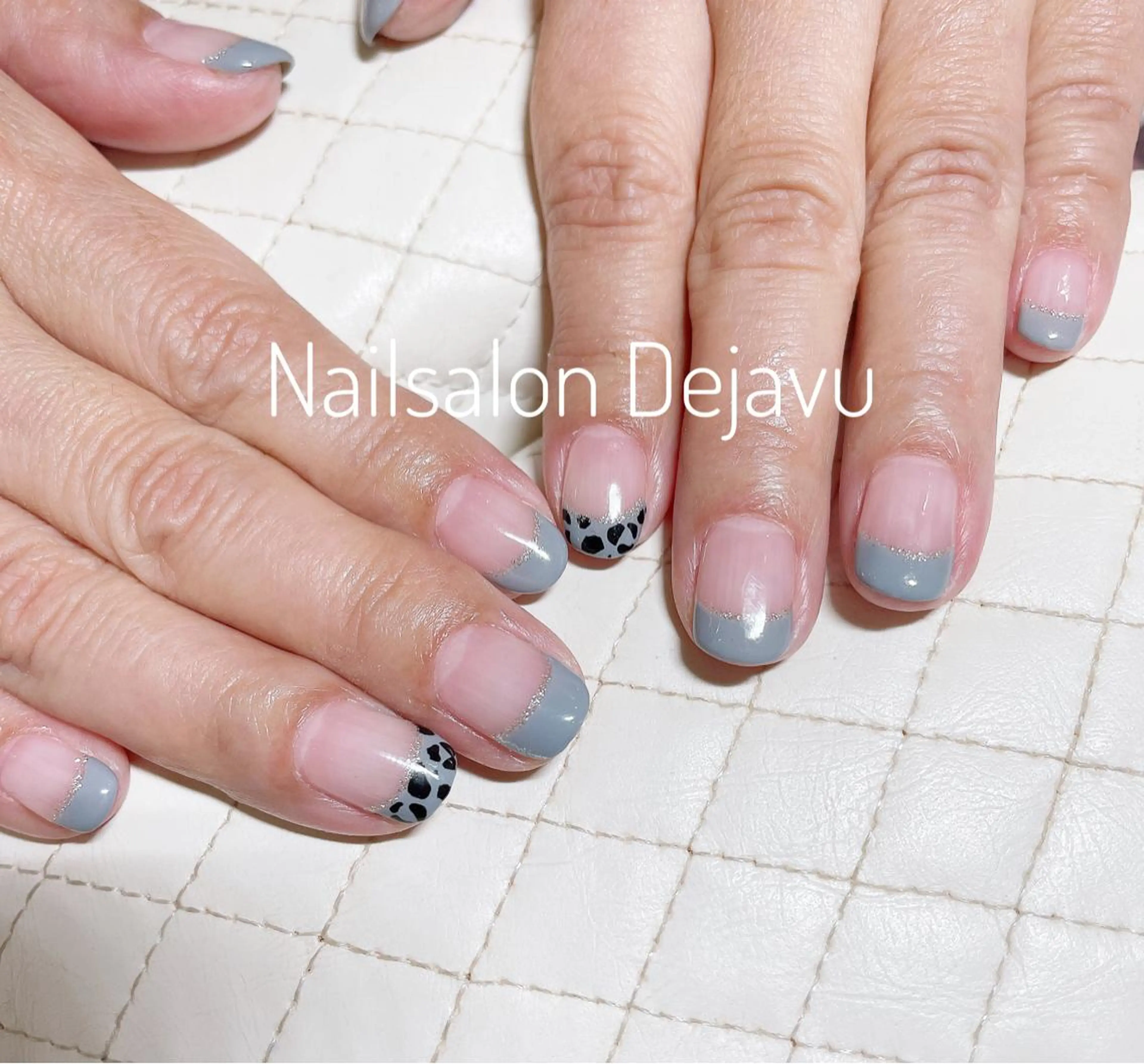 ネイル アニマル柄 アートネイル フレンチネイル ジェルネイル Dejavu所属・Nail salon Dejavu 🌿のネイルデザイン