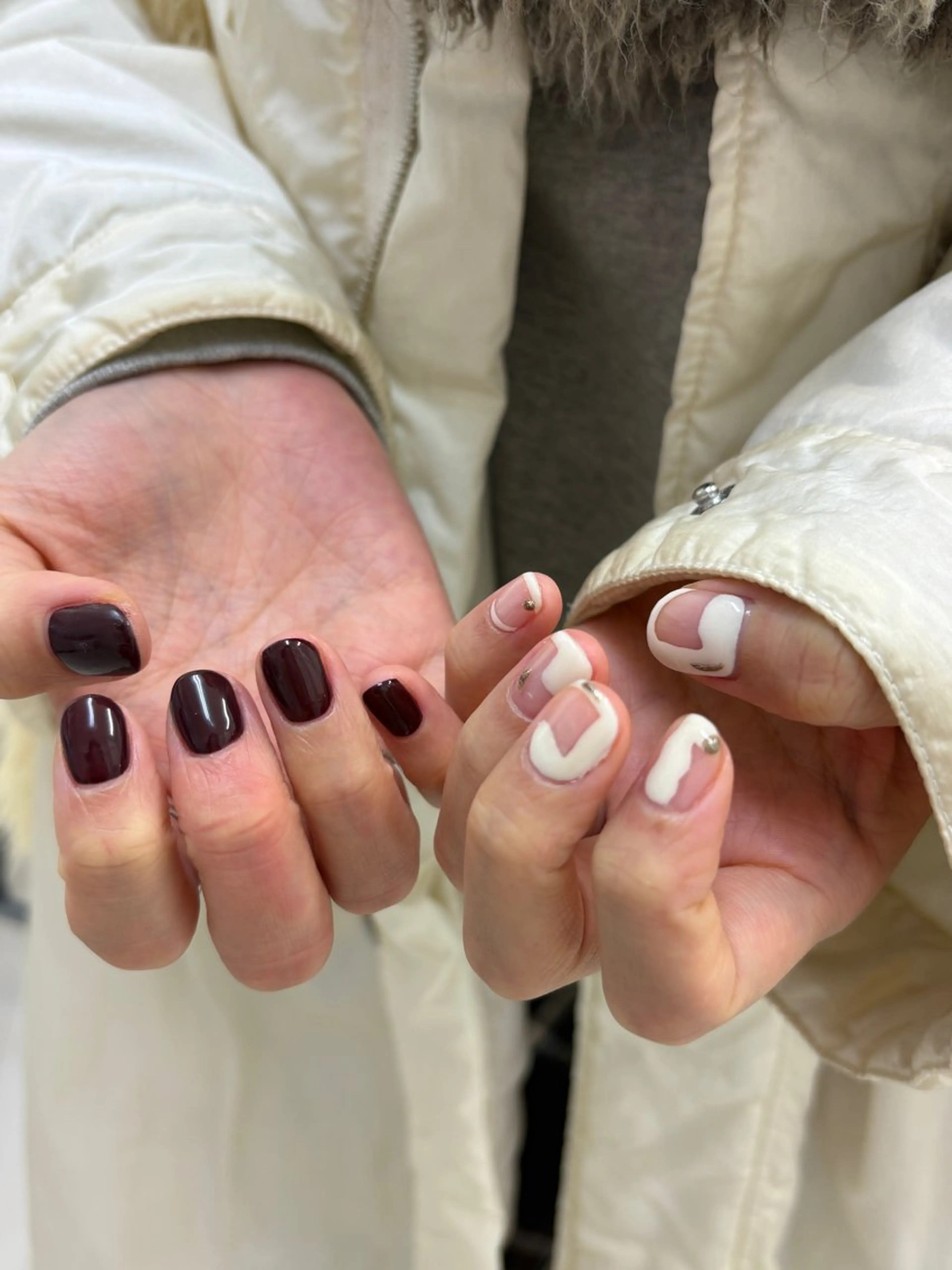 ネイル アートネイル 長さ出し シンプルネイル cream nail salon所属・Haruka designのネイルデザイン