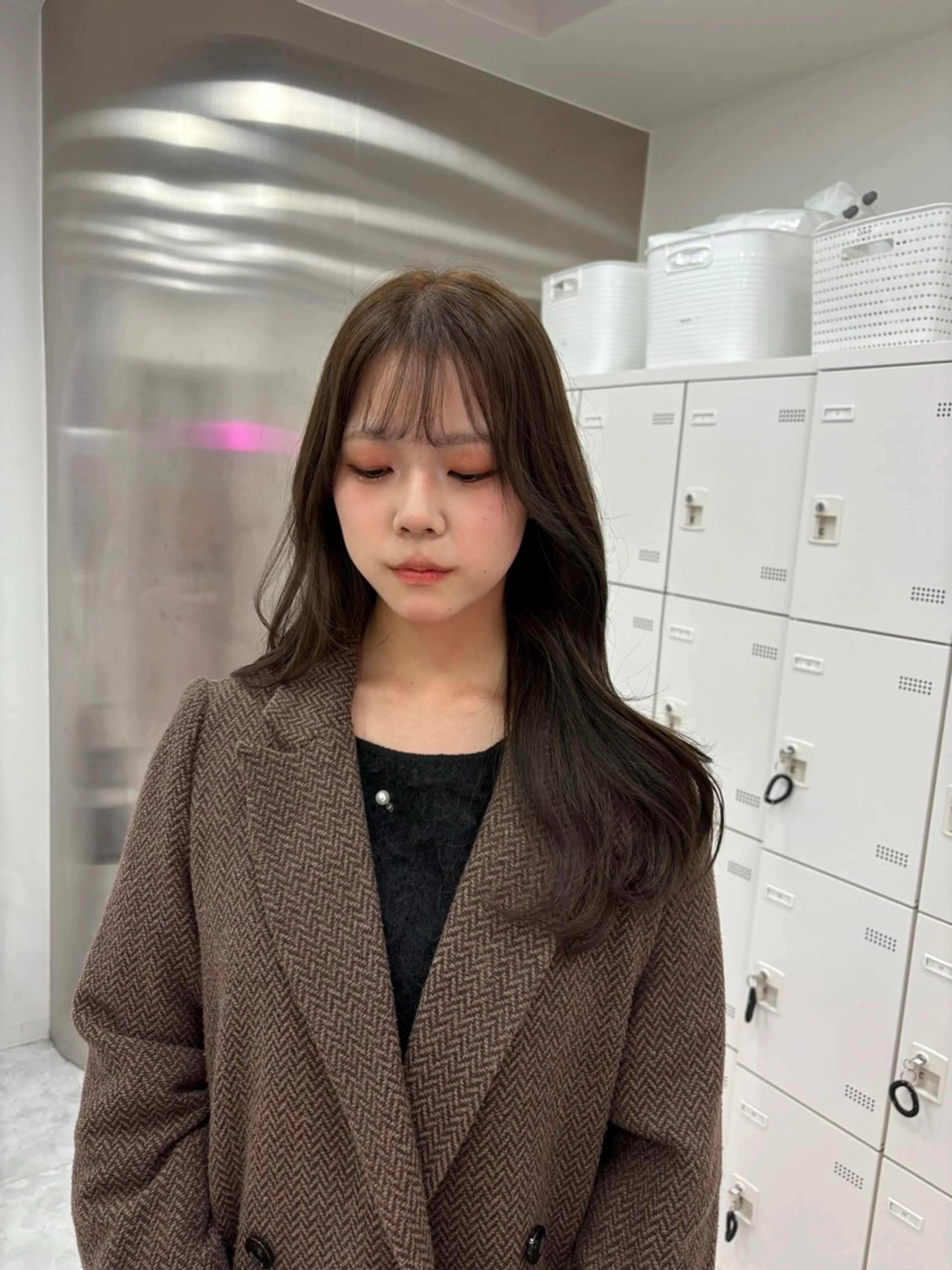 カラー ヘアカラー 透明感ベージュ🤎 ナチュラルレイヤーのヘアスタイル