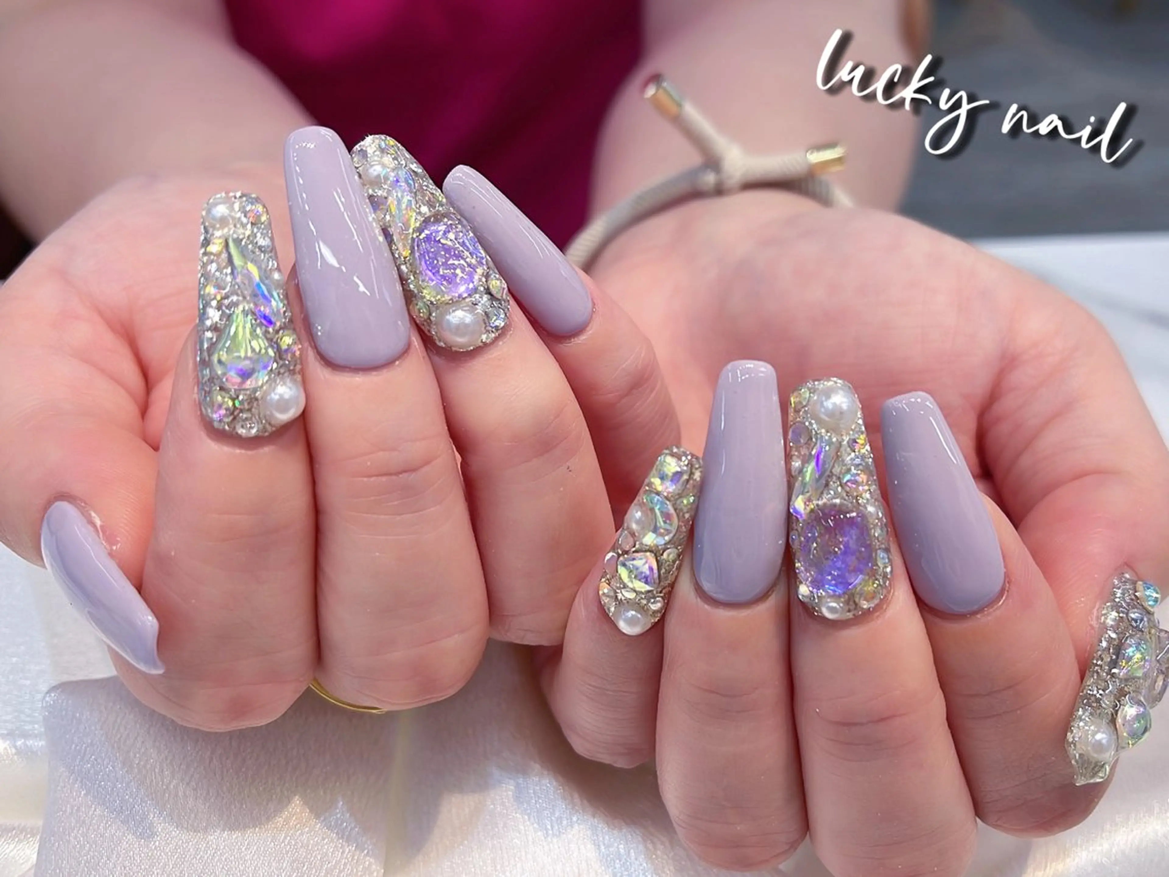 ネイル アートネイル チークネイル 長さ出し フットネイル ジェルネイル ハンドネイル ハンドケア ラッキーネイルサロン 西川口東口店のネイルデザイン