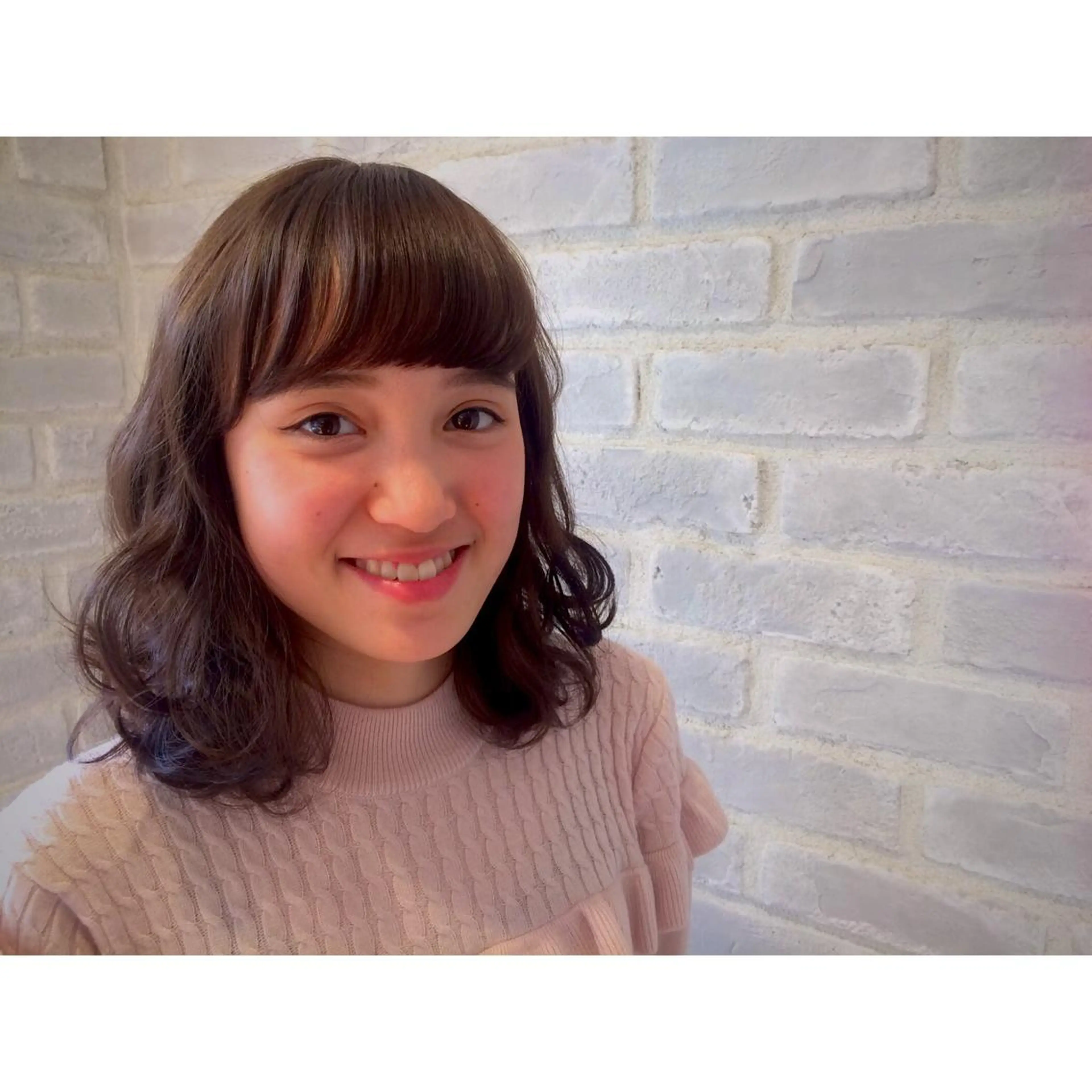 ショート ミディアム セミロング カラー パーマ ヘアアレンジ 藤井 菜緒のヘアスタイル