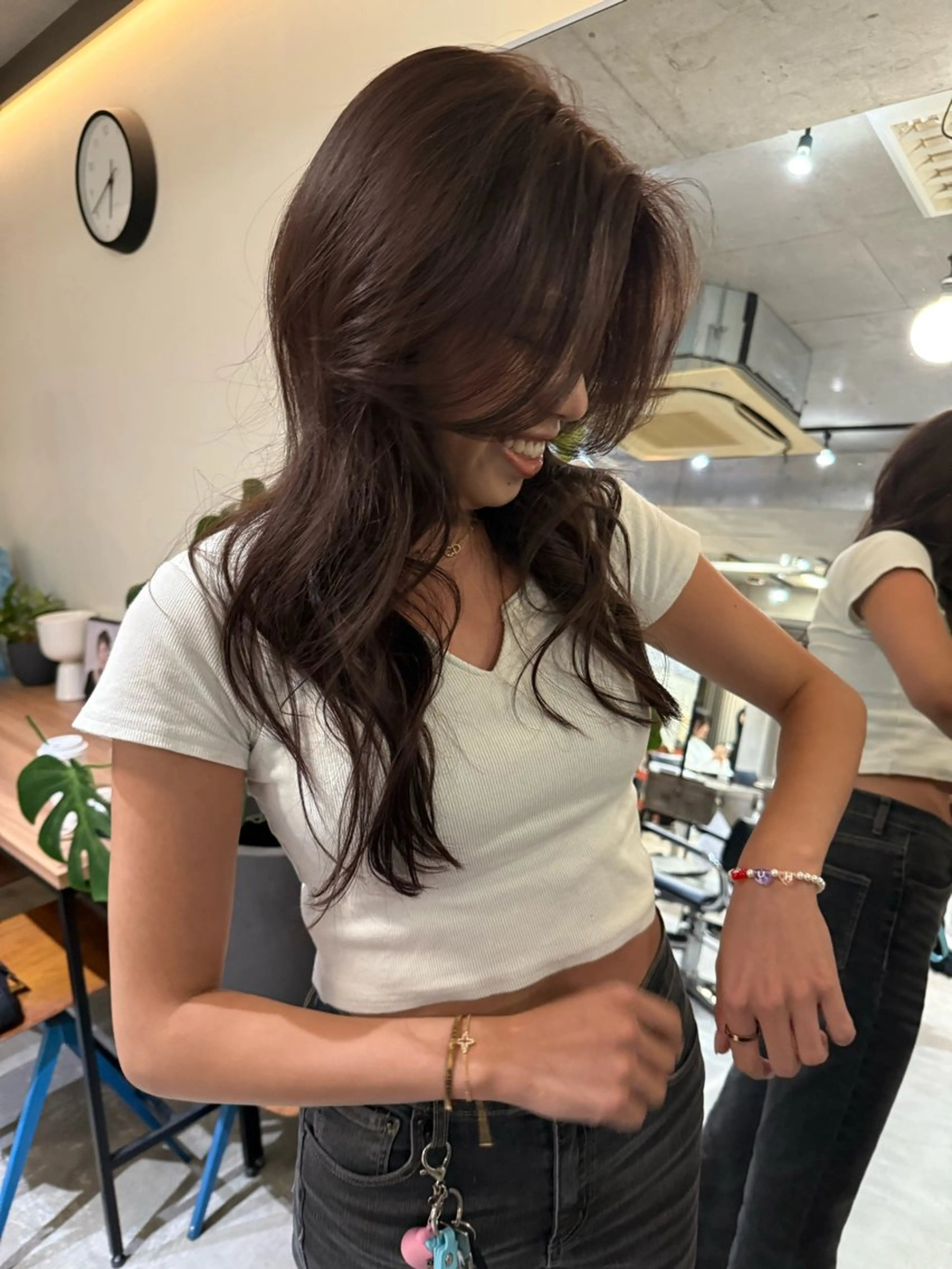 ロング カット ヘアカラー レイヤーカット\ウル フ　chinatsuのヘアスタイル