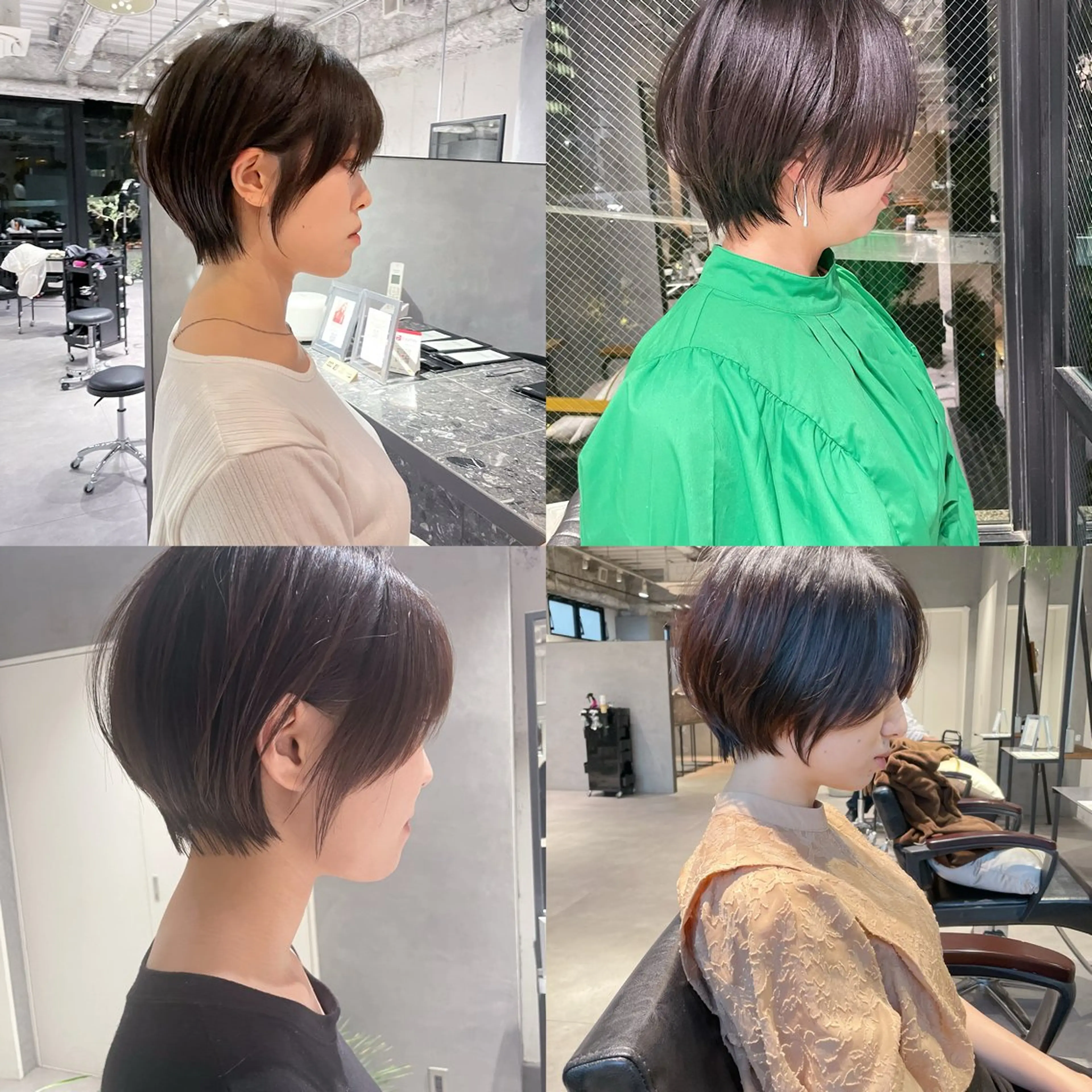 ショート 美髪矯正/艶カラー ボブ/栄/鐘ヶ江純也のヘアスタイル