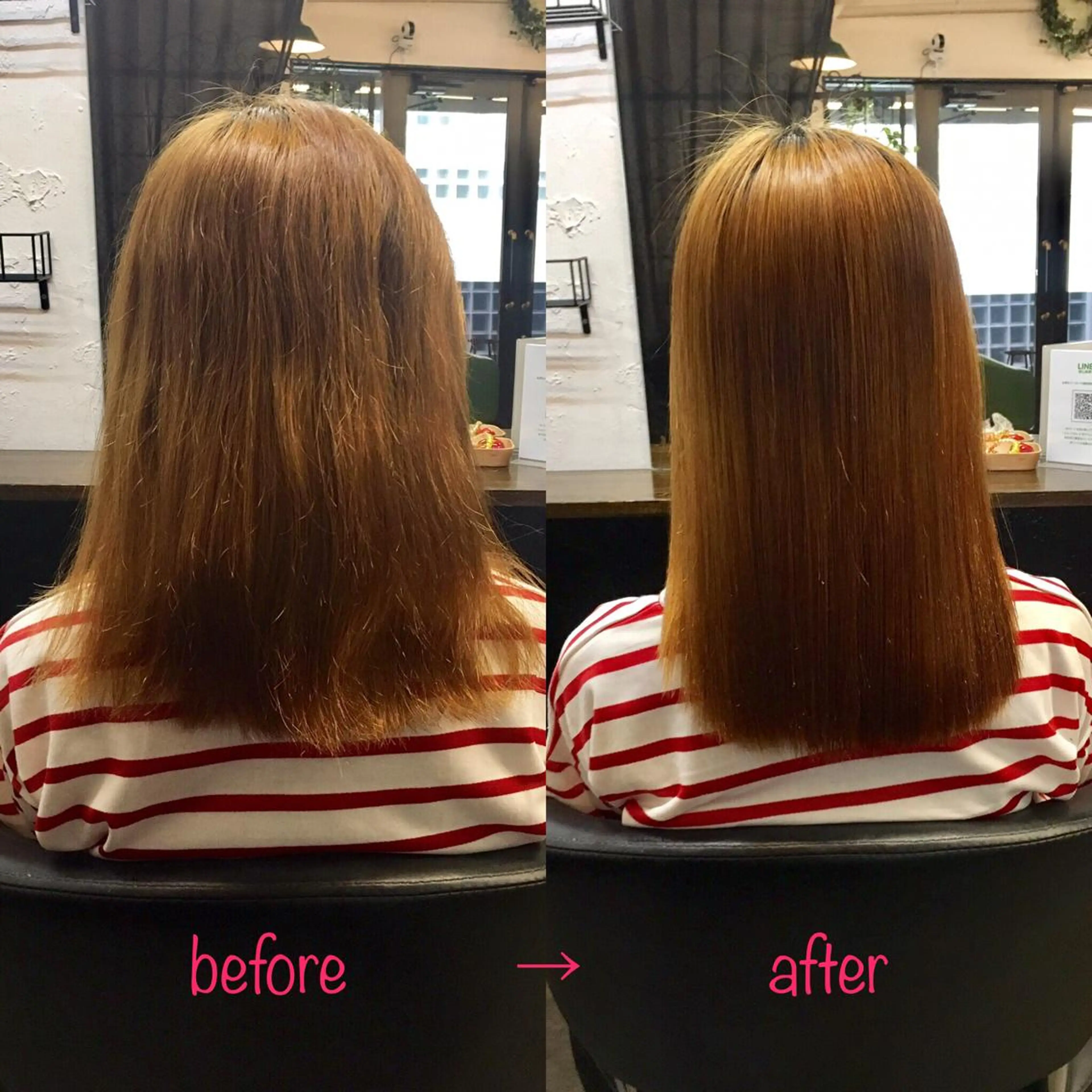 ミディアム 縮毛矯正&髪質改善 MAILHAIRのヘアスタイル