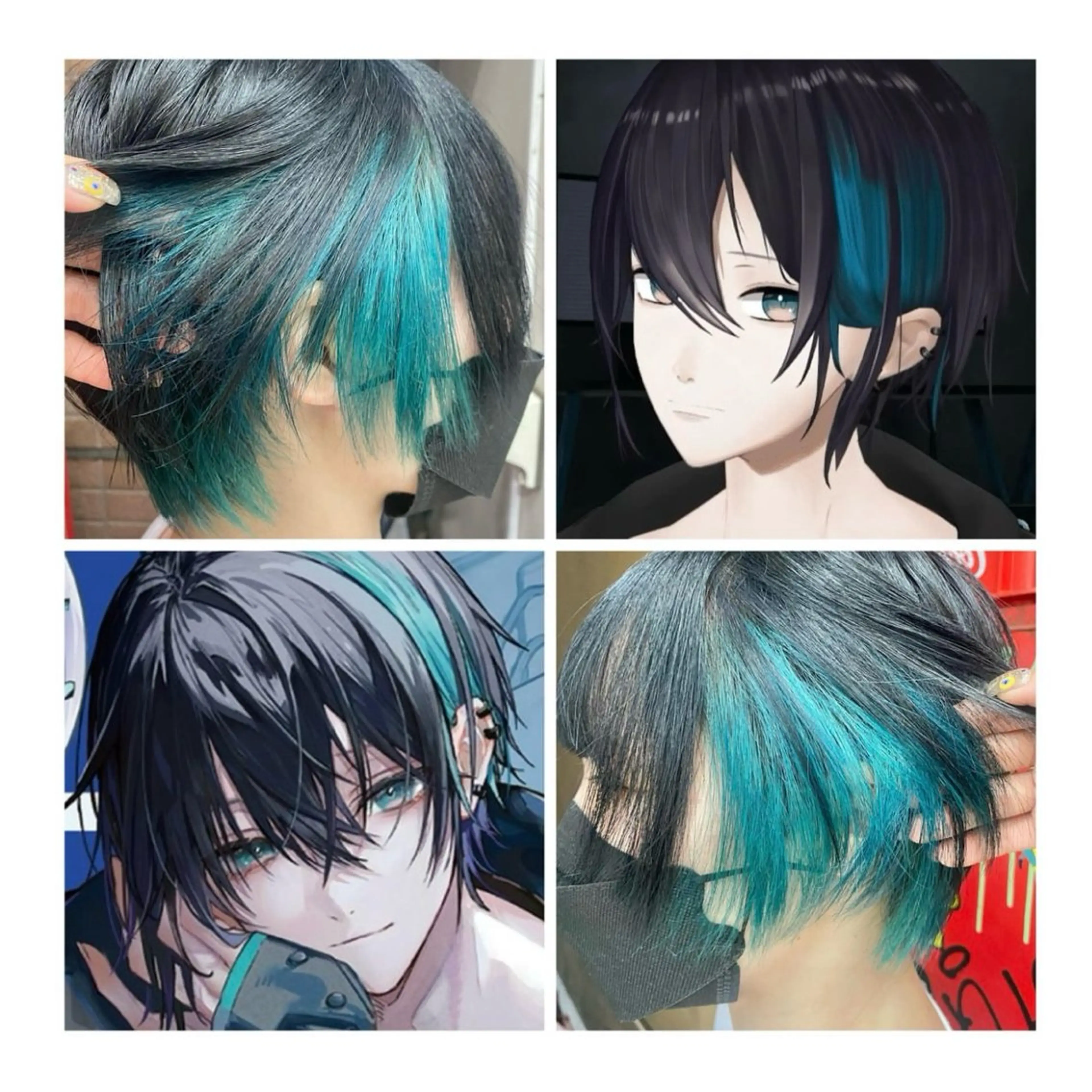 ショート カラー 黒髪 ヘアカラー GARU-ガル-所属・TSUNO🦖 派手髪/オタク美容師のヘアスタイル