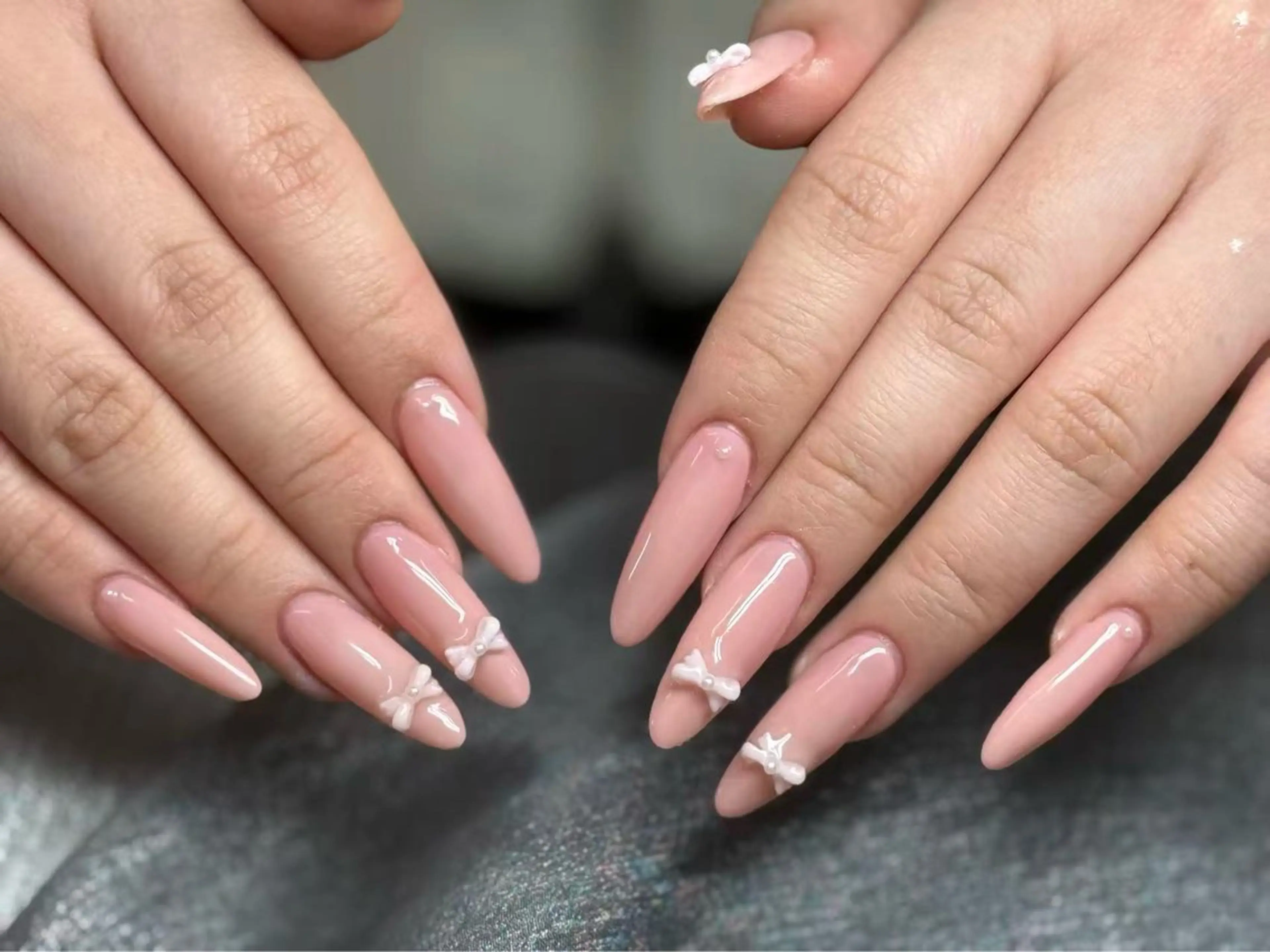 ネイル ハンドネイル Kaka_ パラジェル、長さだしのネイルデザイン