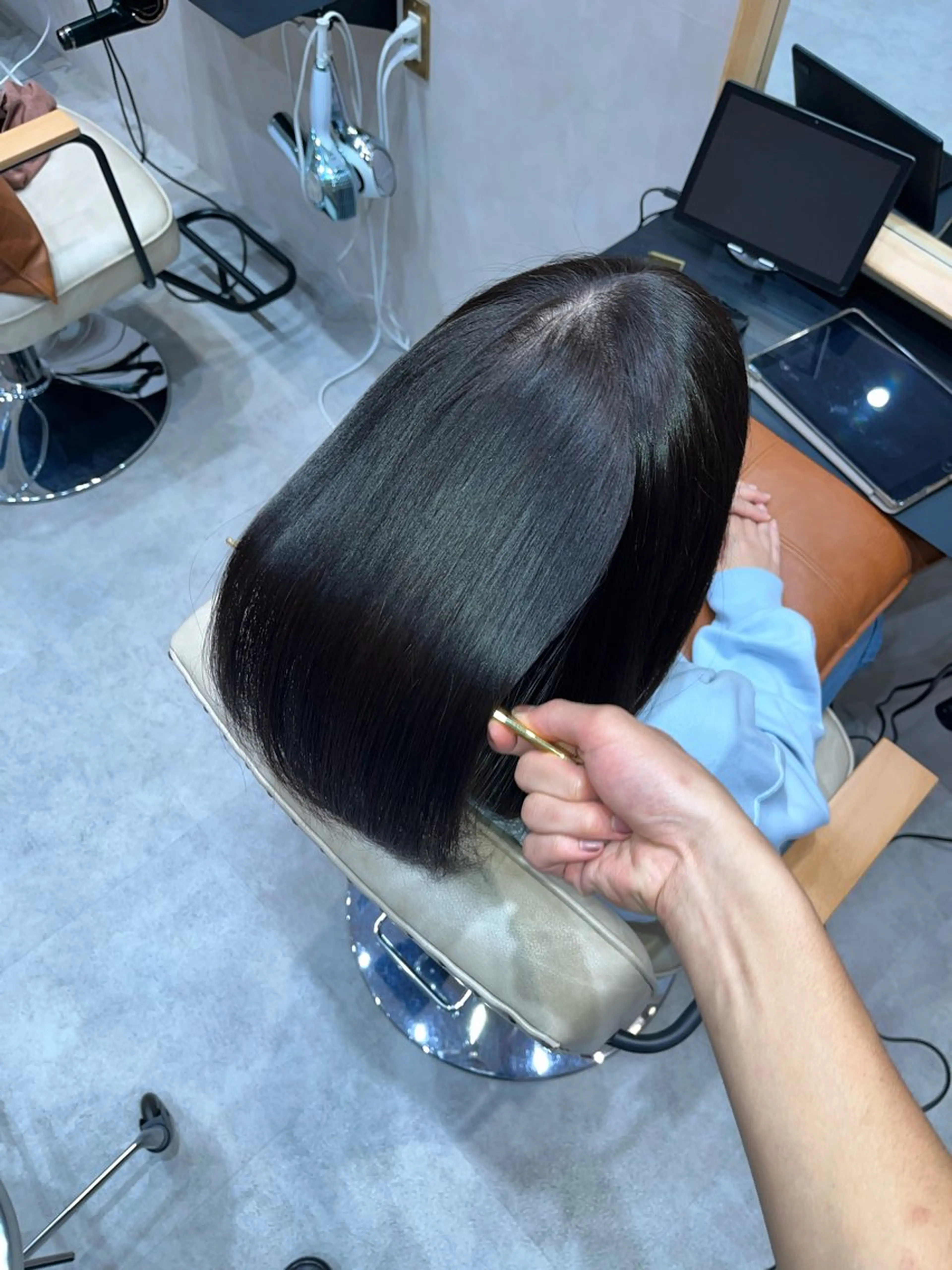 ミディアム ヘアカラー 髪質改善/艶髪特化 /透明感✨️こうめいのヘアスタイル