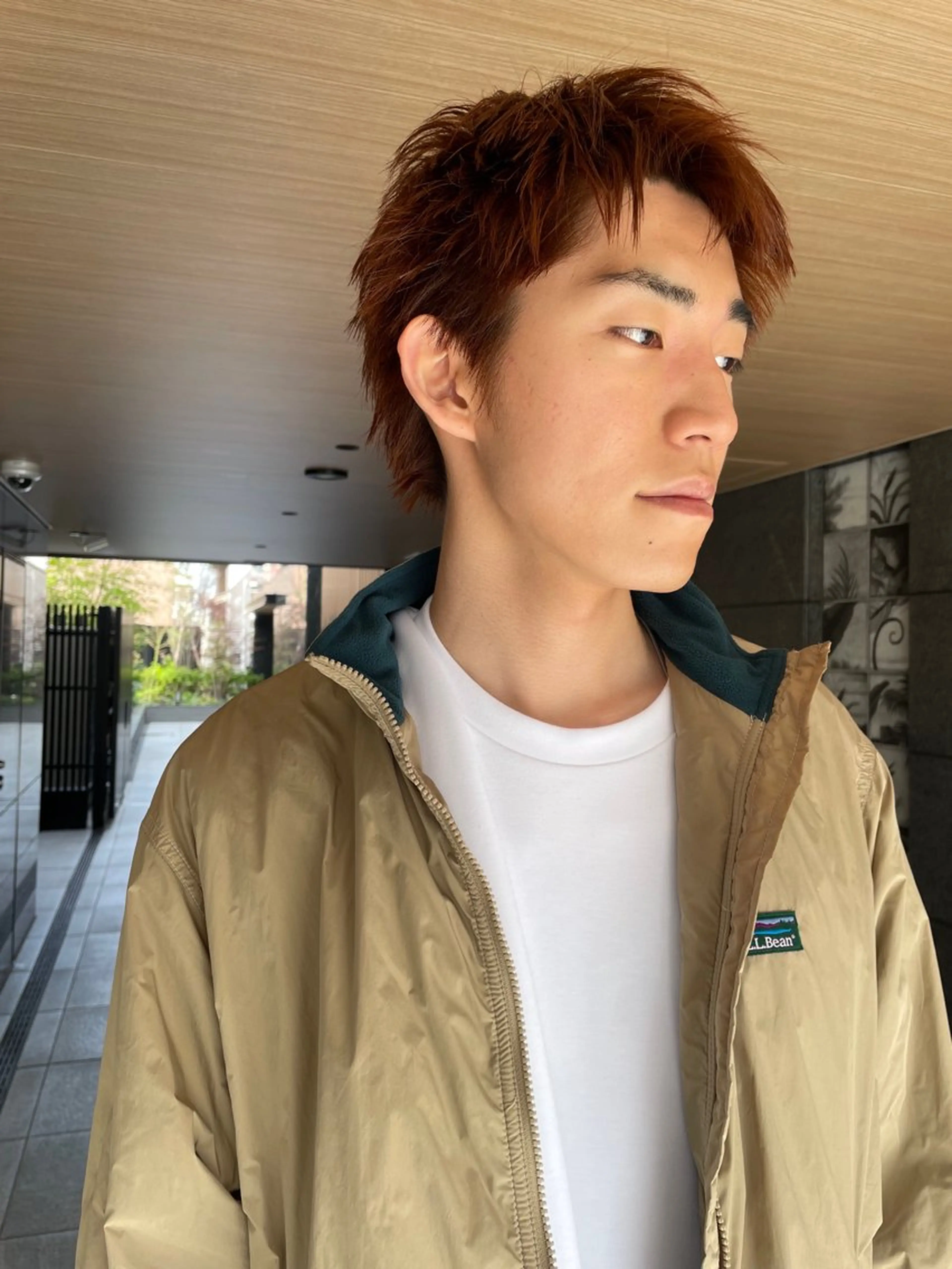 ショート カラー オレンジ ショートヘア 森田 博樹のヘアスタイル