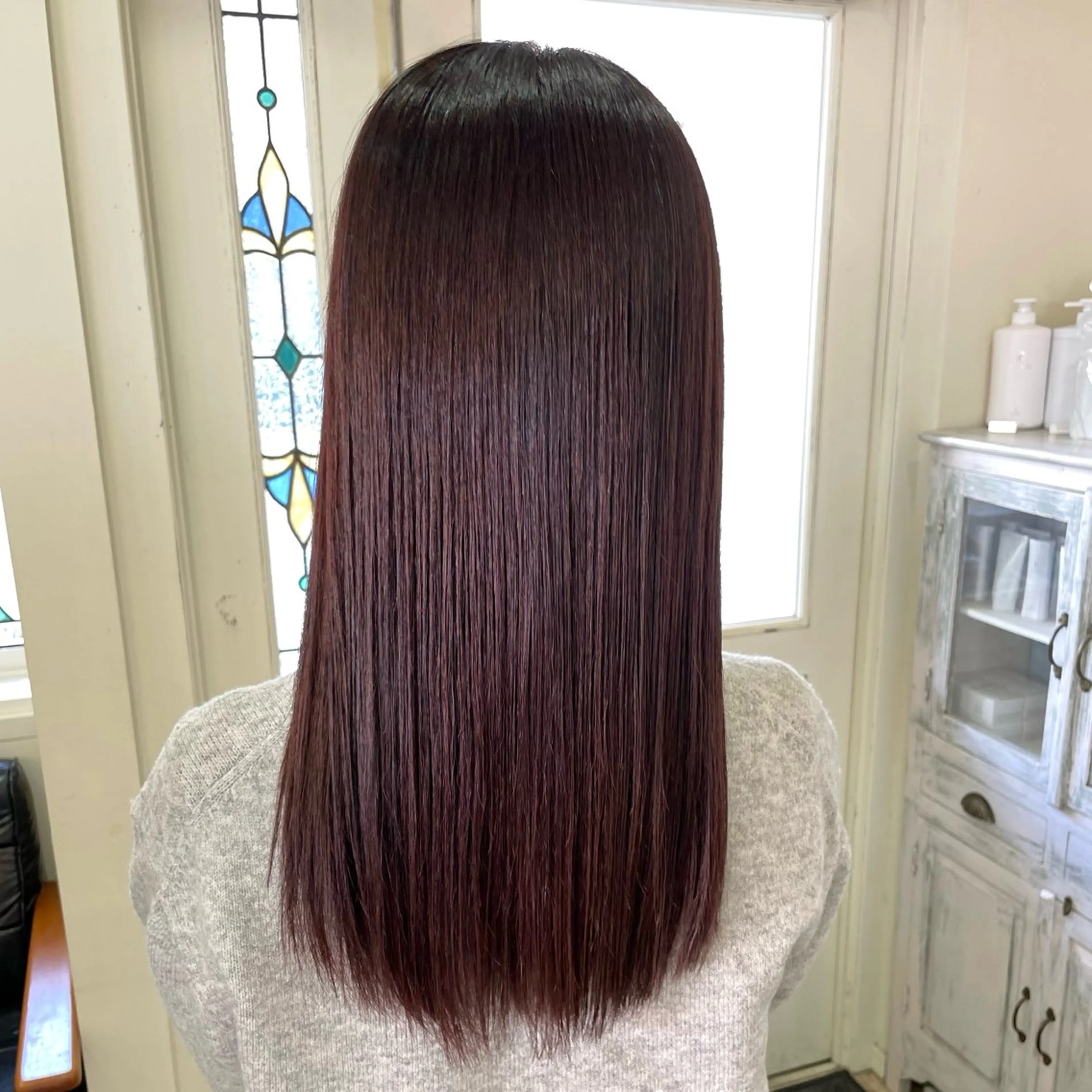 セミロング ラベンダーブラウン カット ヘアカラー トリートメント 【髪質改善】 Wakanaのヘアスタイル