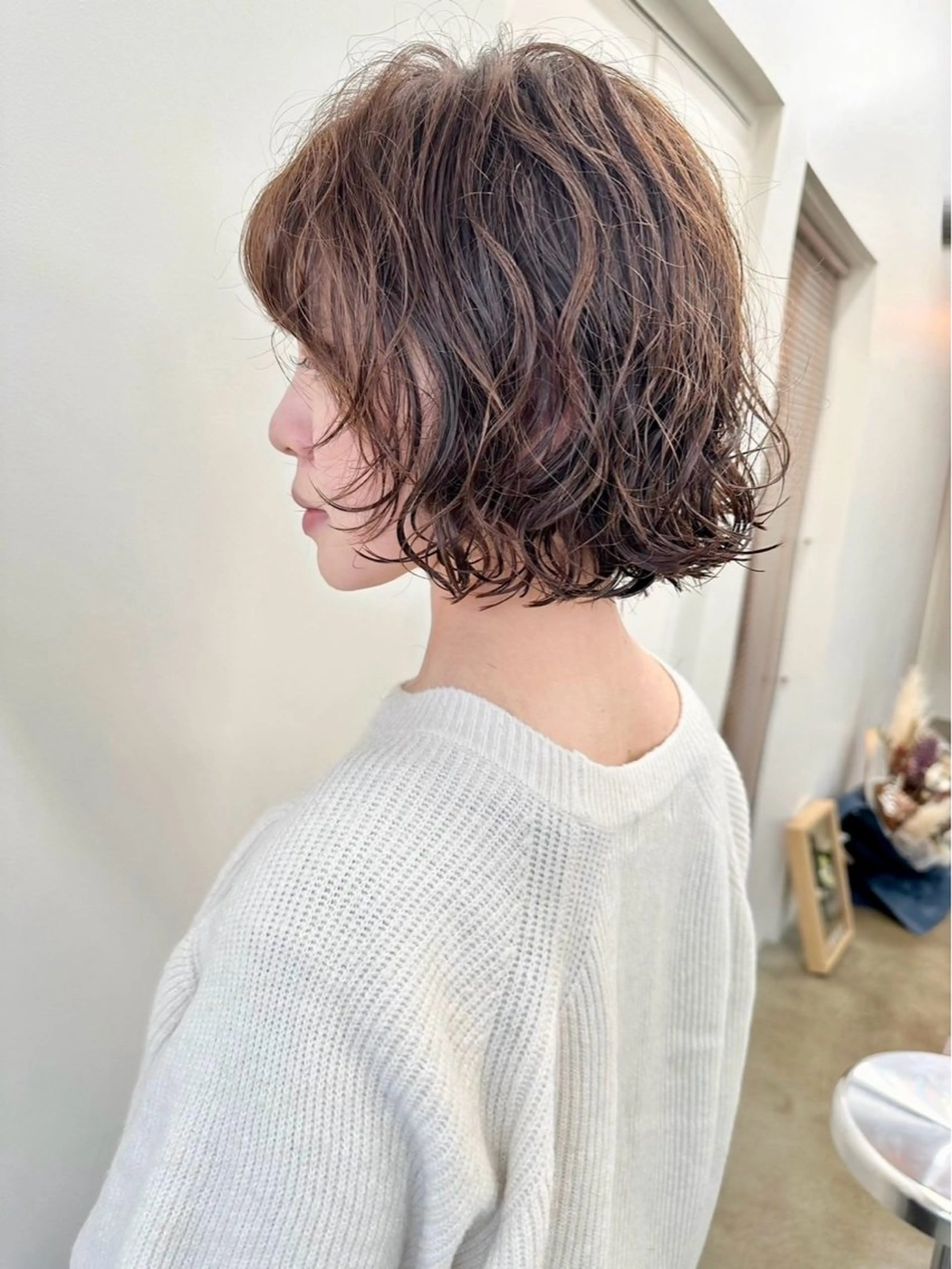 パーマ RIN パーマ/暖色カラーのヘアスタイル