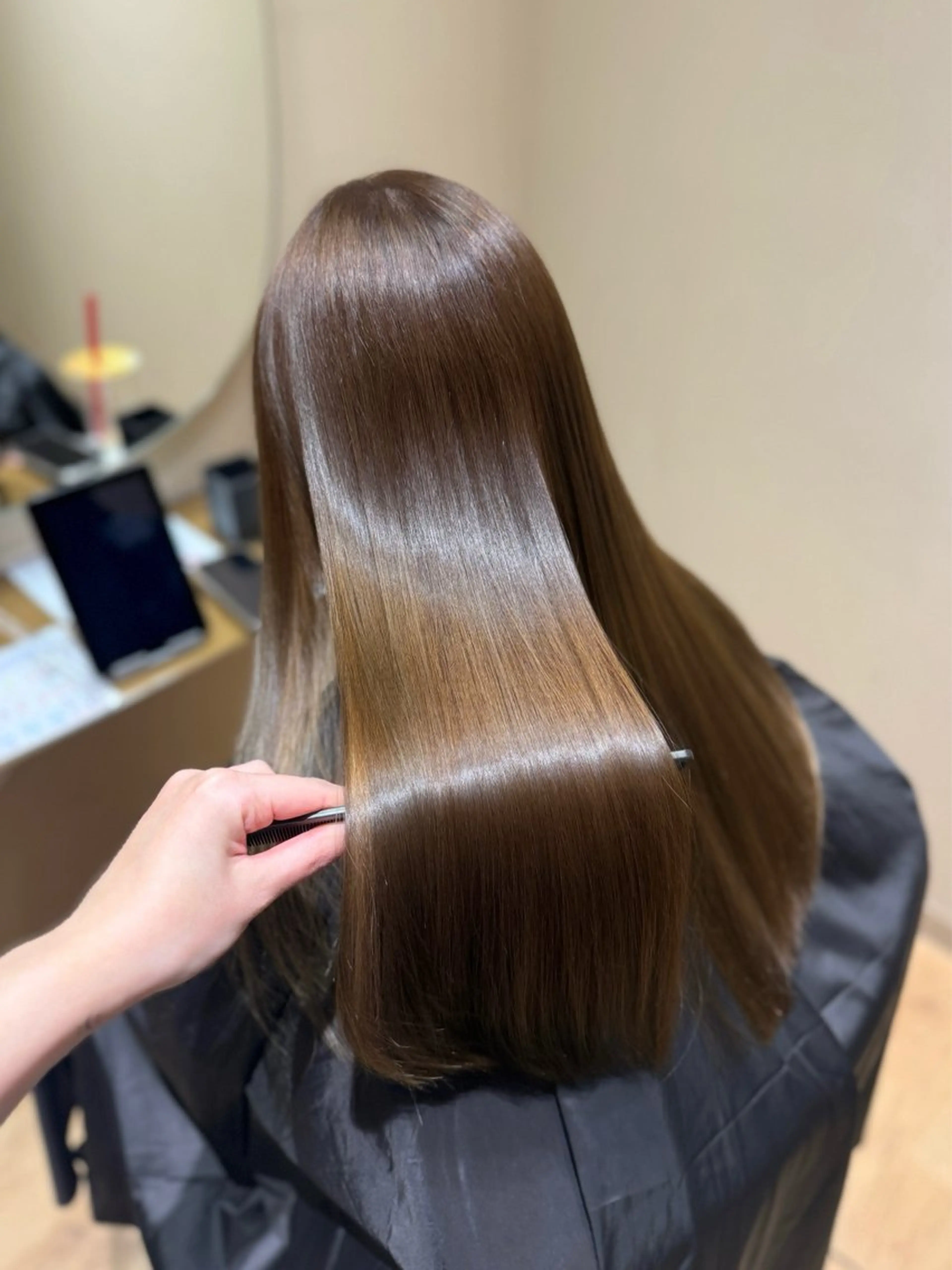 セミロング 髪質改善 ヘアカラー トリートメント 髪質改善/layer cut🌈岡嶋乃愛のヘアスタイル