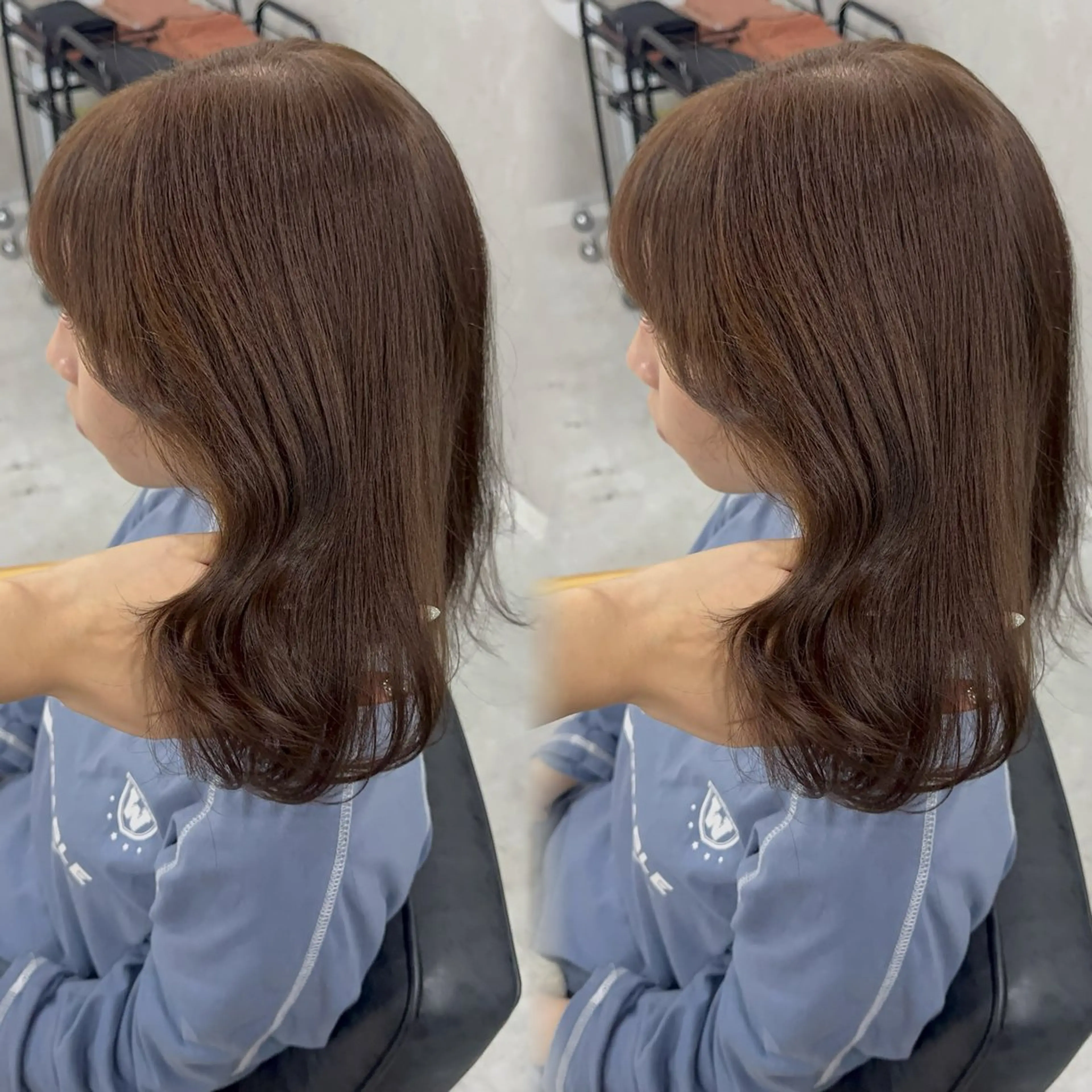 ロング カラー アッシュ アッシュブラウン ベージュカラー 黒髪 ブリーチ カット ヘアカラー トリートメント 赤み無し柔らかカラー 【梅田】madokaのヘアスタイル