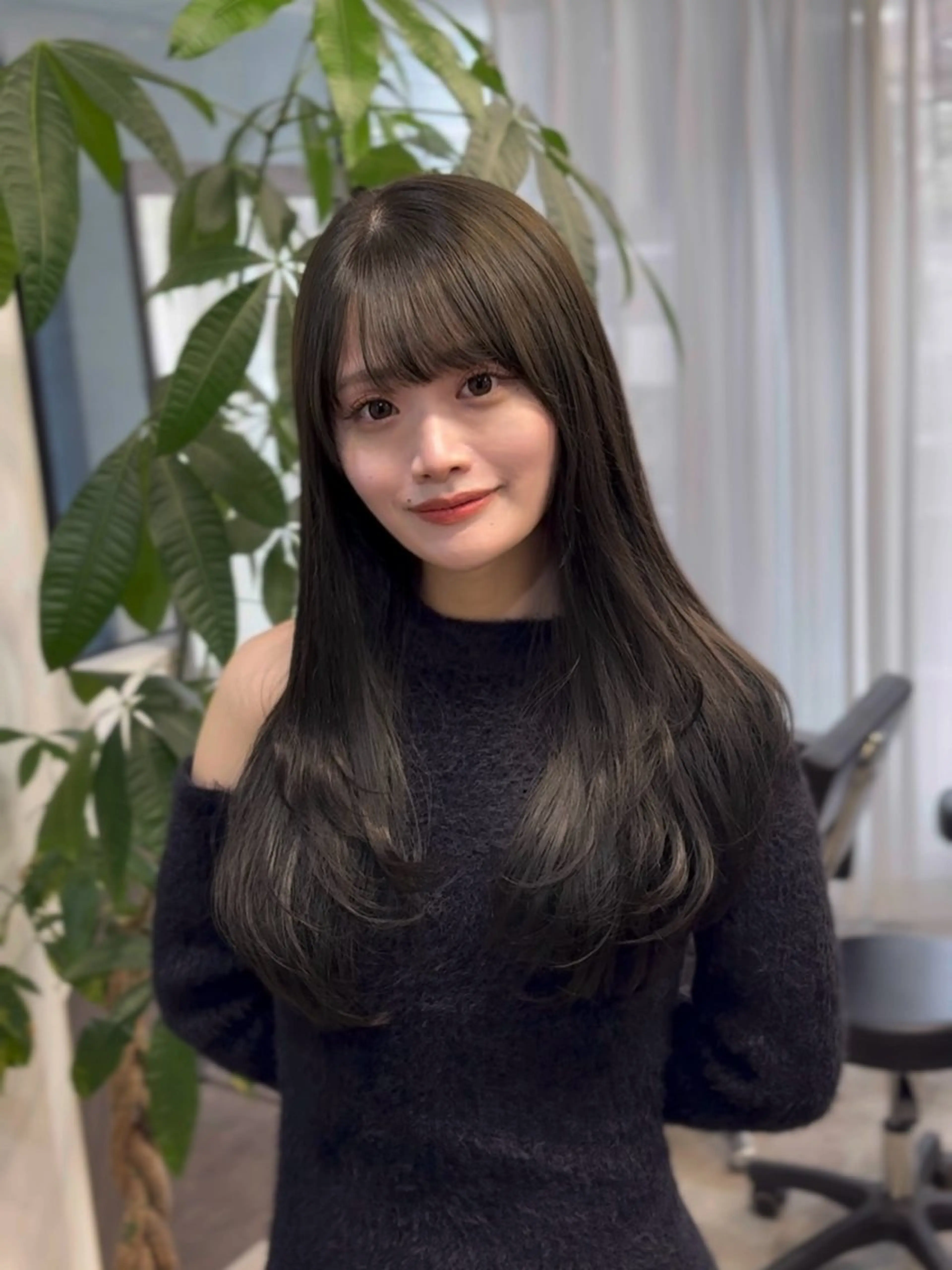 【💎1月限定/人気No.1💎】透明感ケアカラー＋premium TR《赤みゼロ透け感カラー》の写真