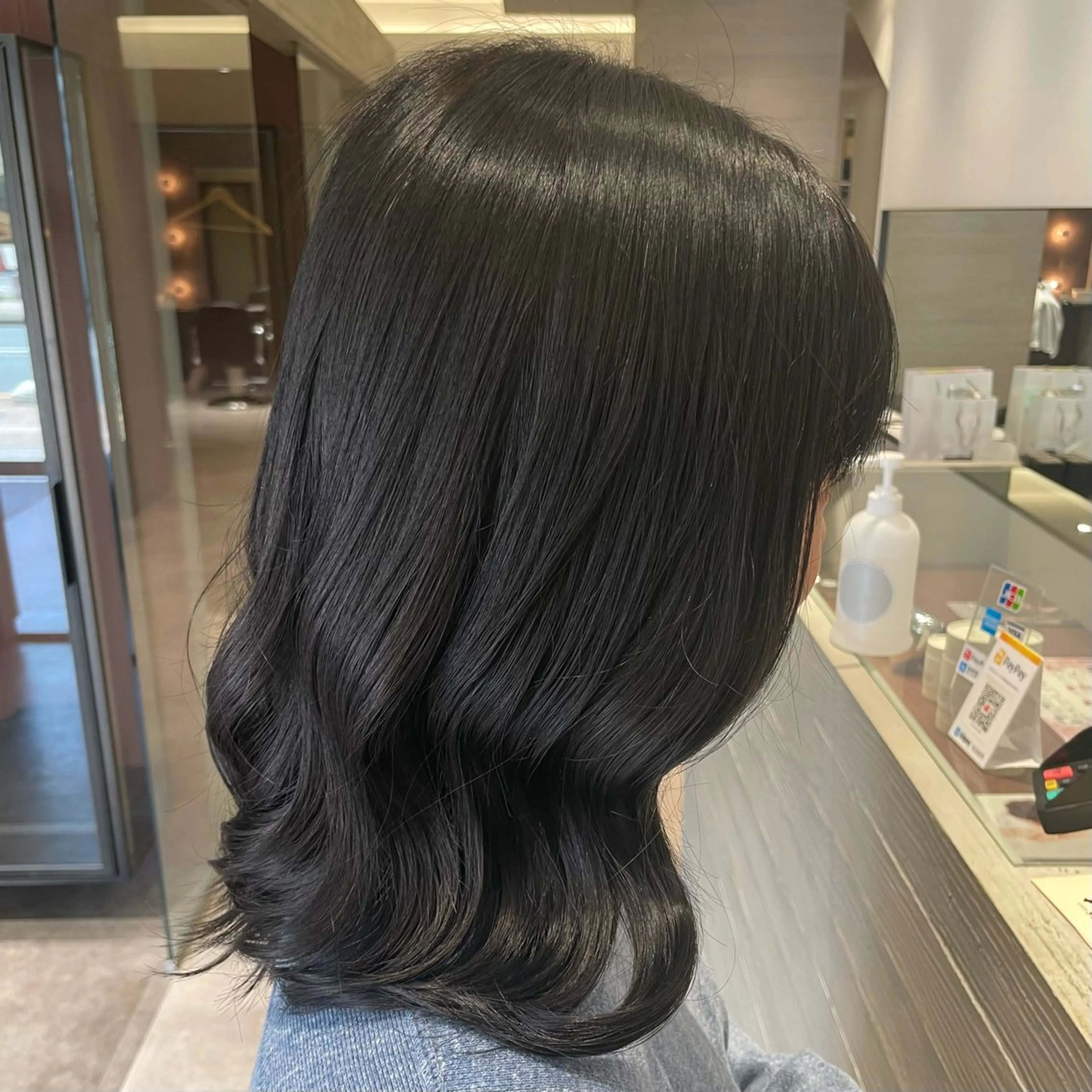 ミディアム カラー ヘアアレンジ 黒髪 .⋆⟡💖 Marin💖⟡⋆.のヘアスタイル