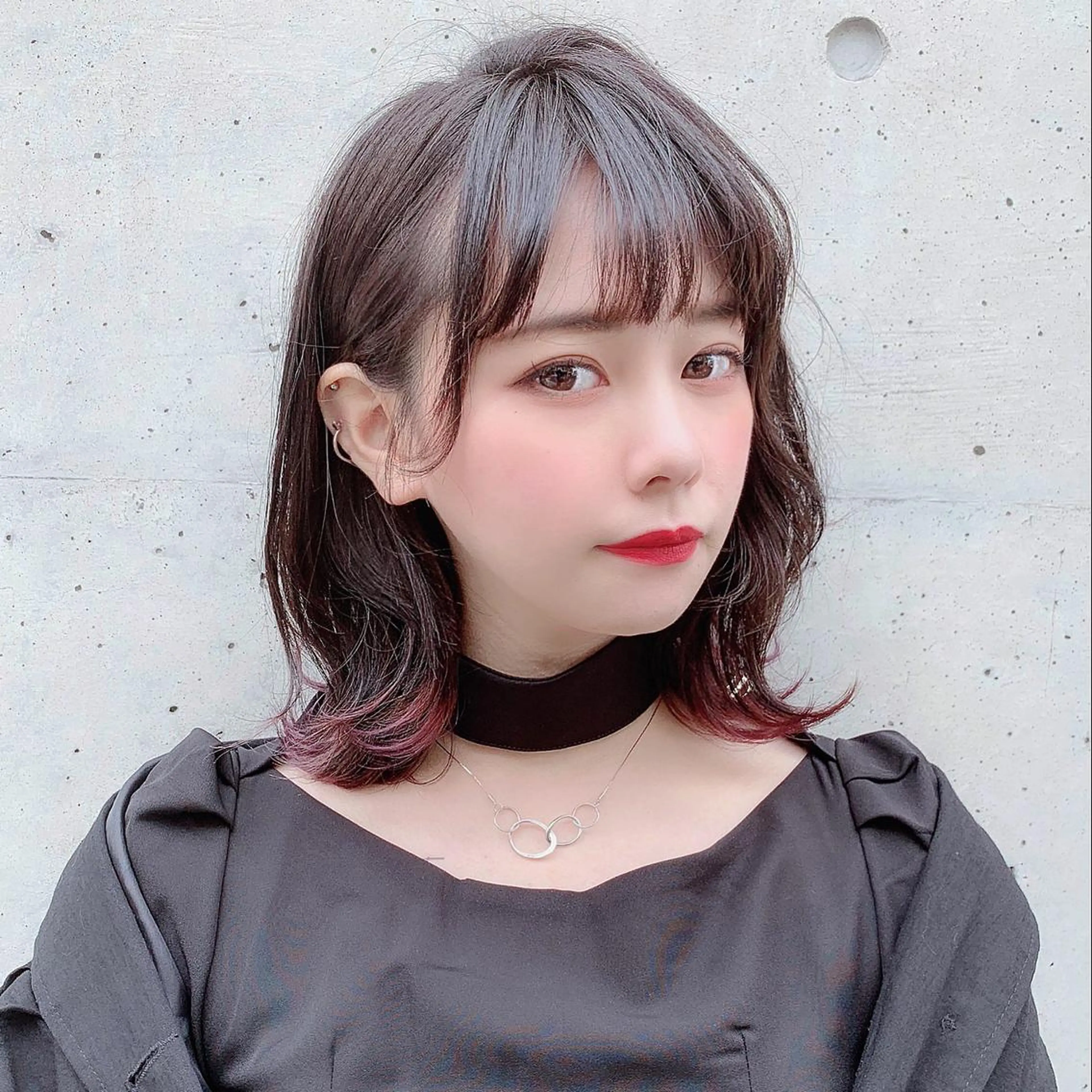 ミディアム カラー SAKURA 原宿所属・なかの たくみのヘアスタイル