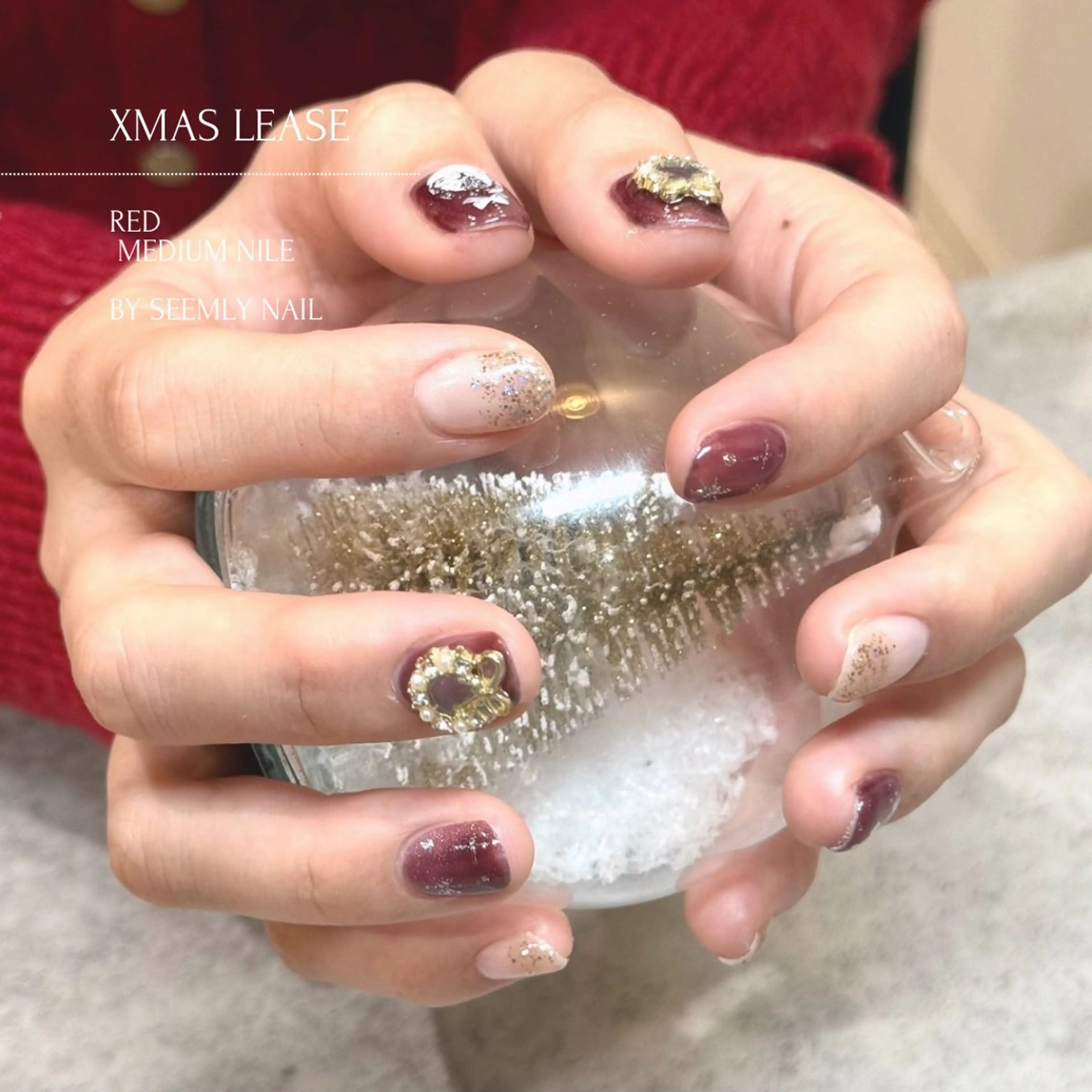 ネイル ジェルネイル ゴージャス マグネットネイル パラジェル 冬ネイル Seemly 千田町店所属・フラワーパラジェル 🌸シームリーエミのネイルデザイン