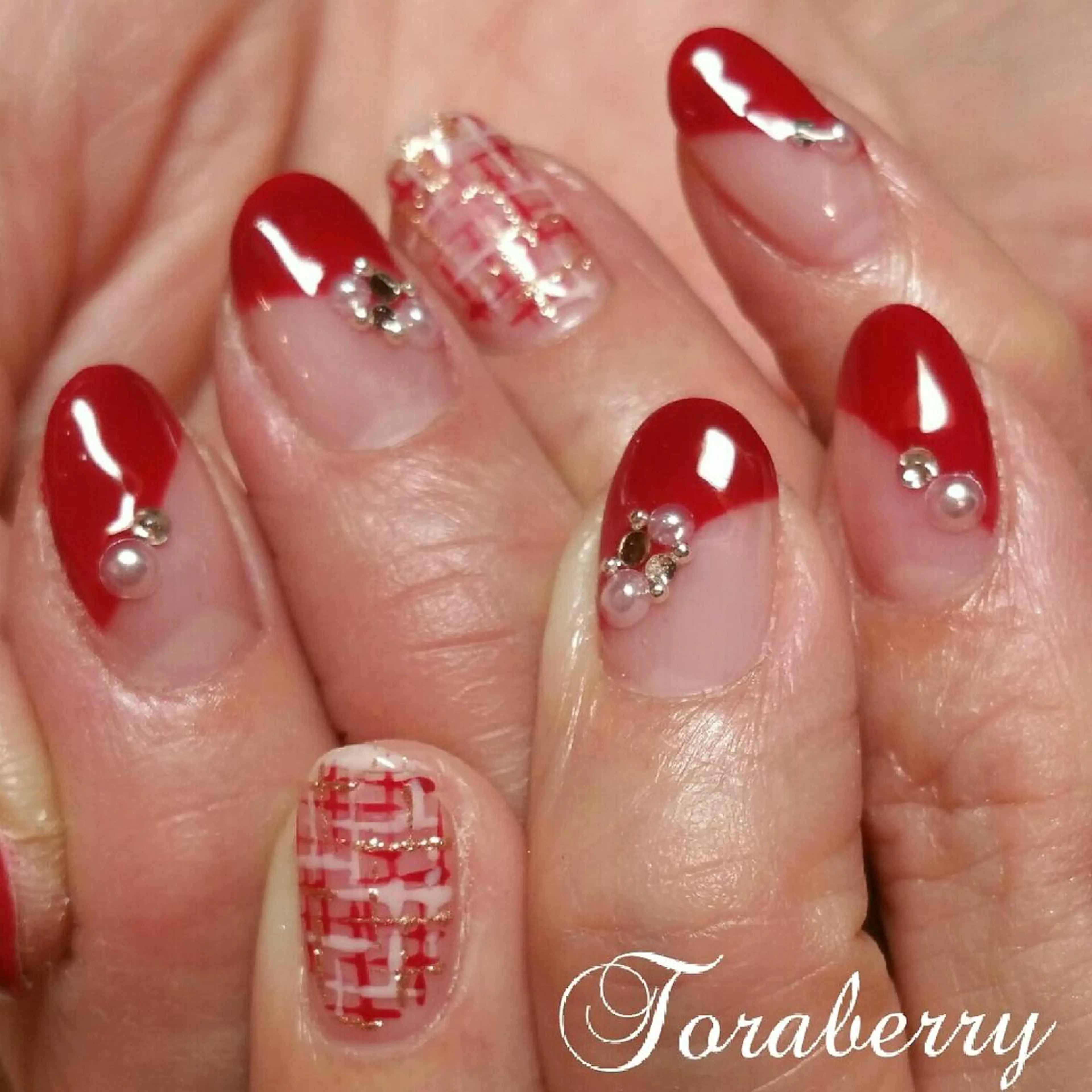 ネイル ツイードネイル ネイリスト なつみのネイルデザイン