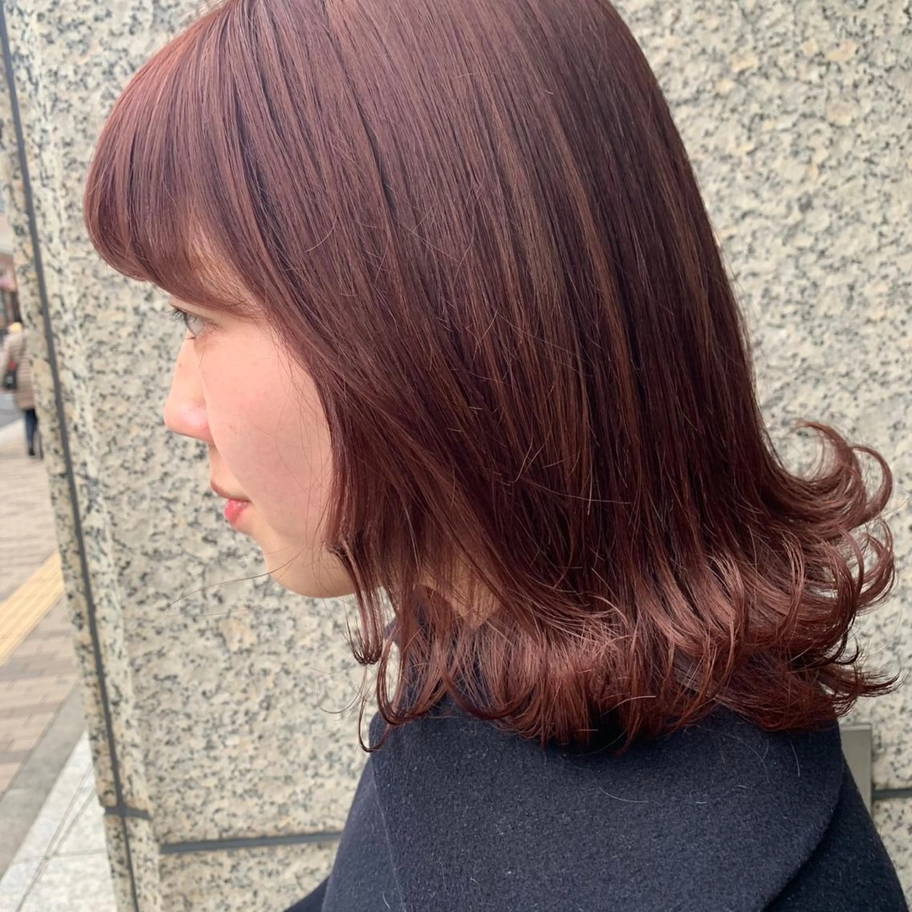 ミディアム カラー パーマ ヘアアレンジ メンズ キッズ ネイル 女性専用サロン梅田 髪質改善カラーakiのヘアスタイル