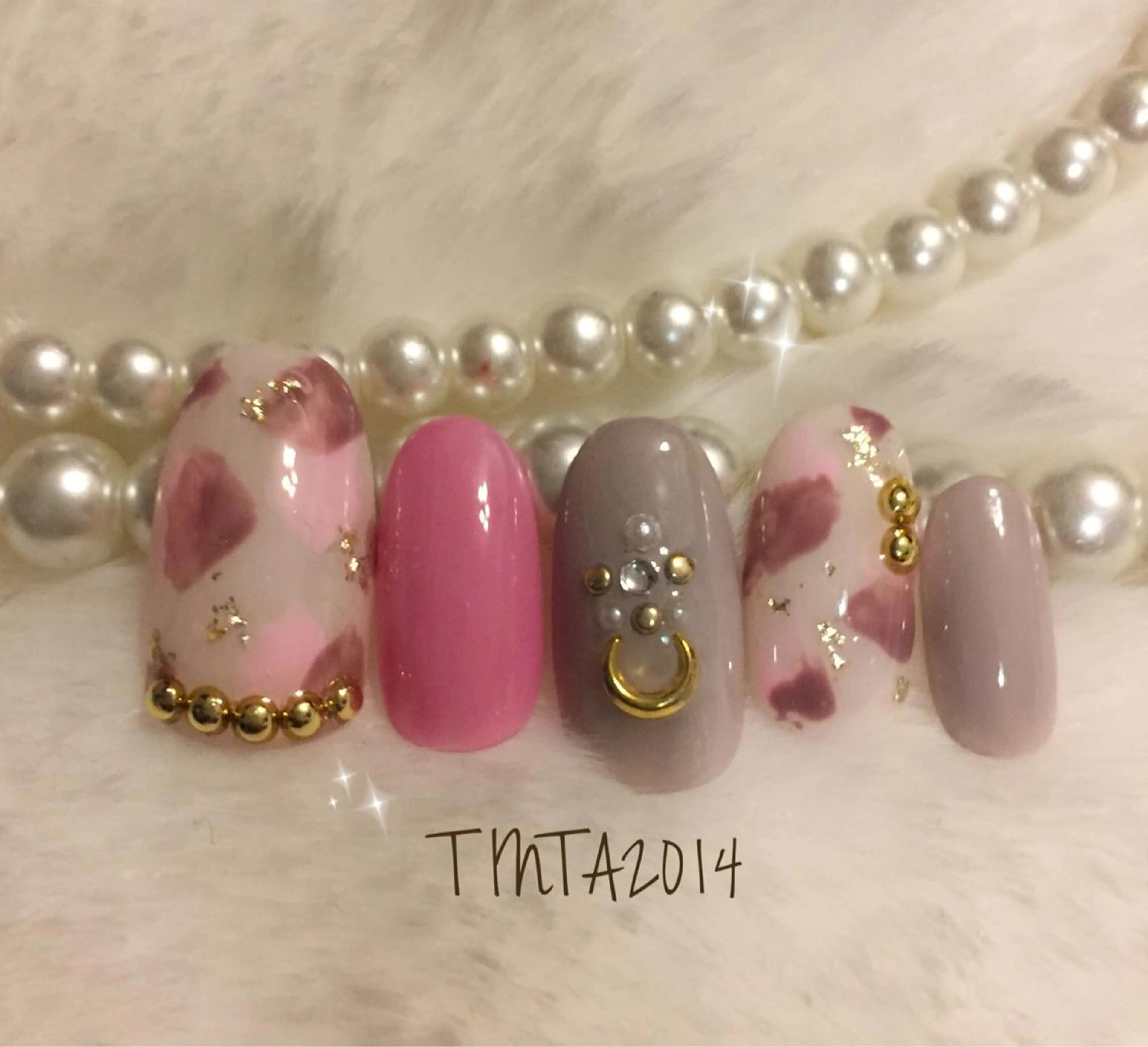 ネイル ピンク ネイルサロン ティンタ所属・馬場 典子のネイルデザイン