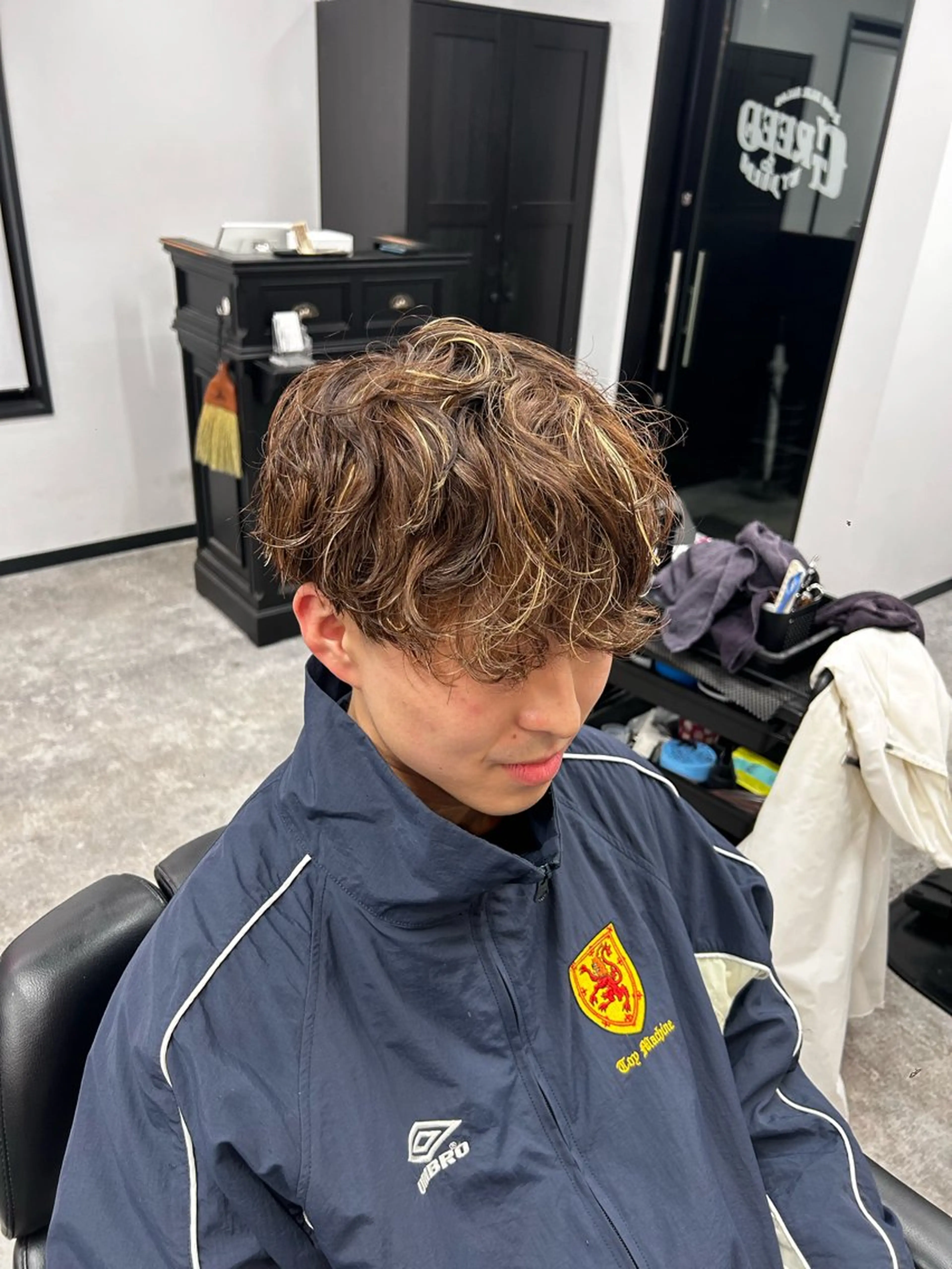 カラー パーマ メンズ メンズパーマ 波巻きパーマ カット ヘアカラー パーマ メンズカット/ メンズパーマ/佐藤のヘアスタイル