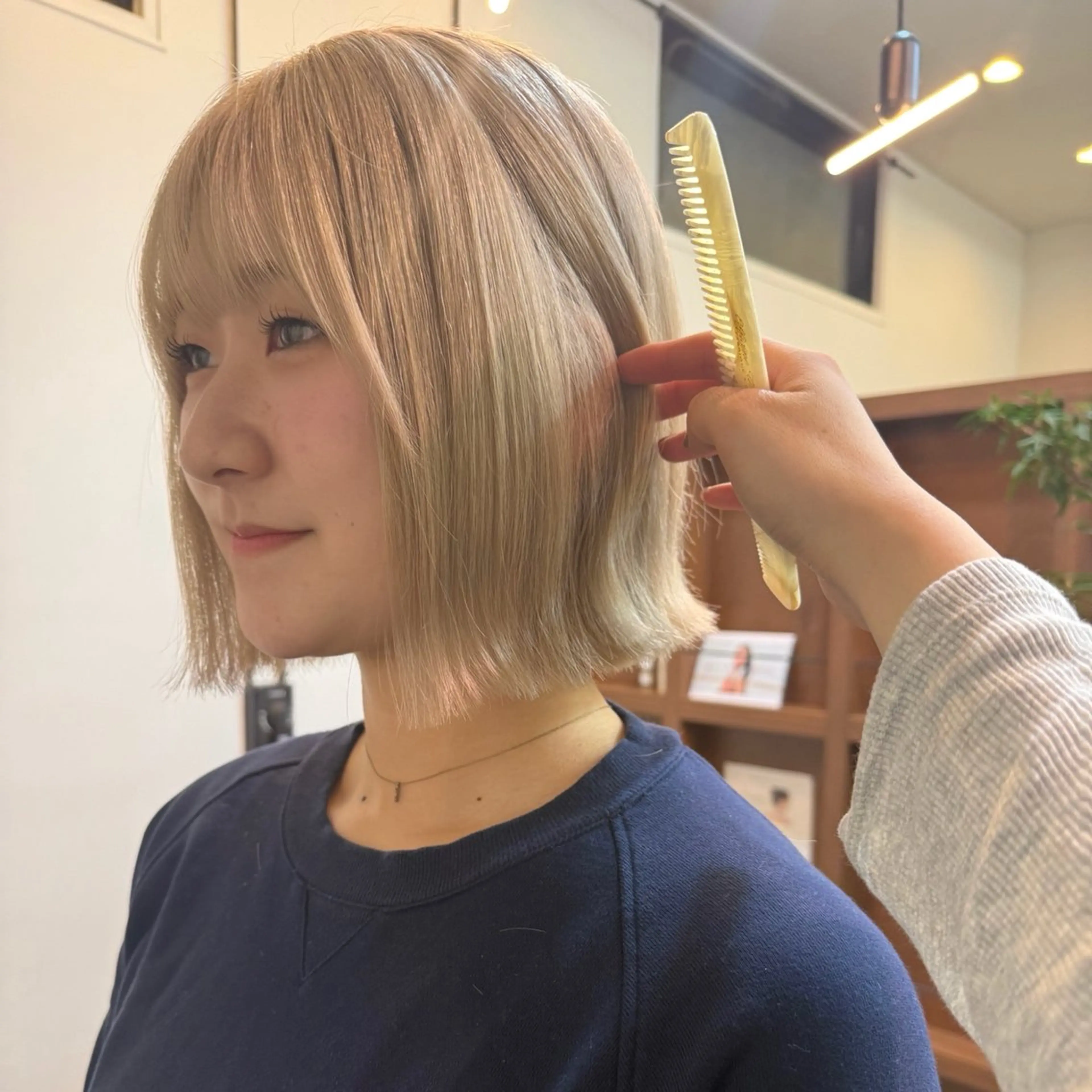 ミディアム ヘアカラー トリートメント shin enom yuukaのヘアスタイル