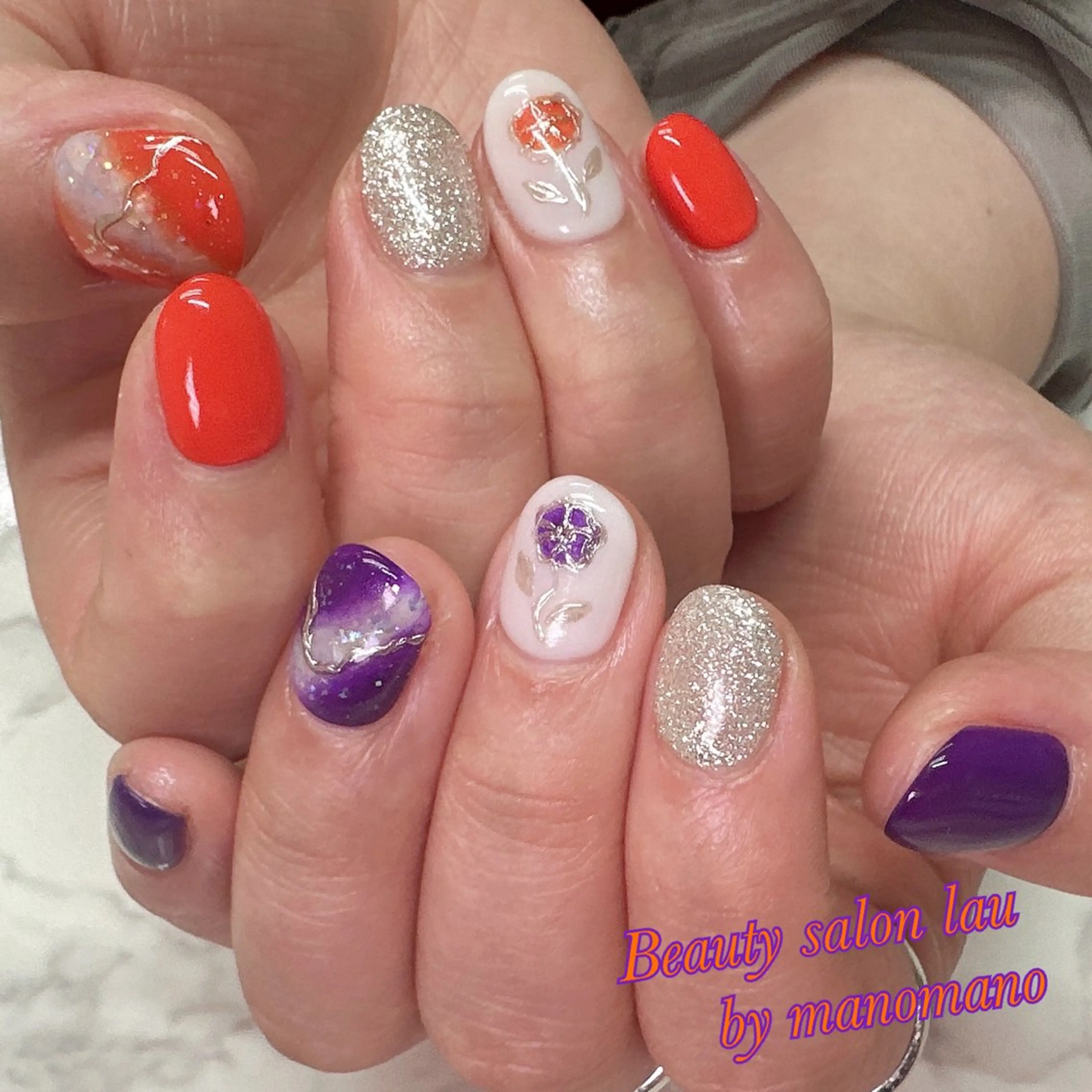 ネイル ハンドネイル ラウバイマノマノ なかざとのネイルデザイン