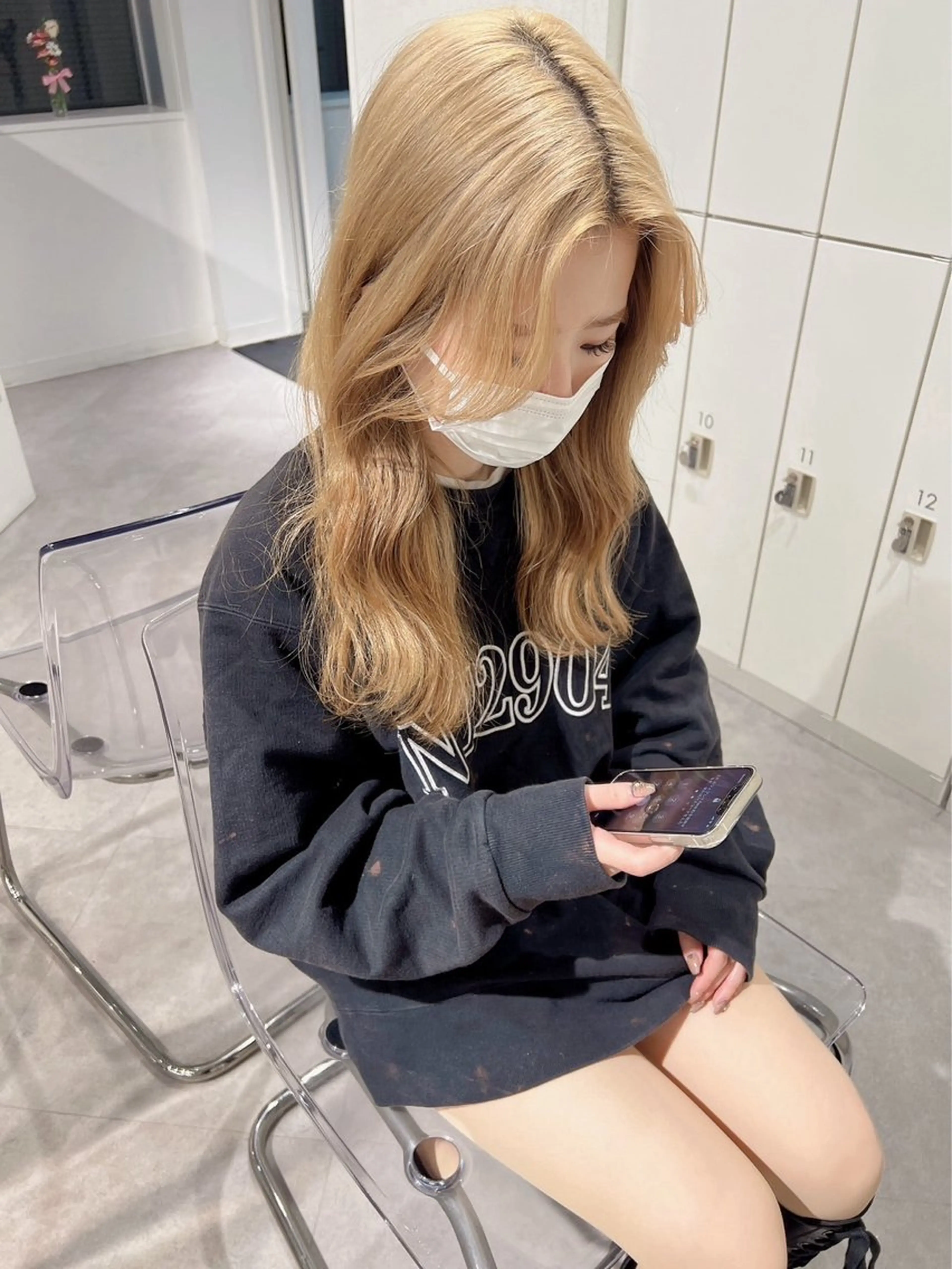 ロング カラー ベージュカラー ミルクティーベージュ ヘアカラー トリートメント 韓国ヘア/渋谷美容師 /koseiのヘアスタイル