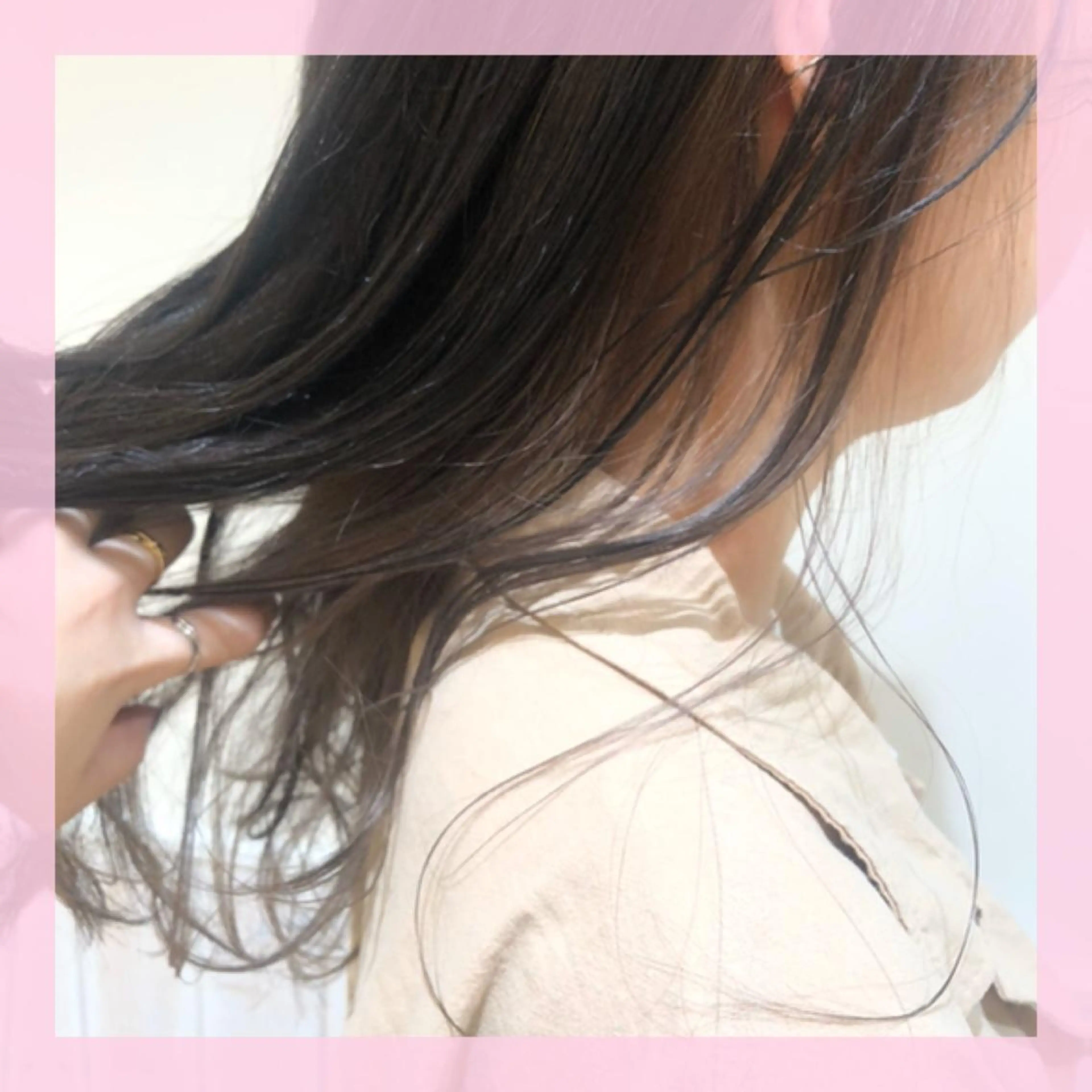 セミロング カラー グレージュ インナーカラー カット ヘアカラー plum.所属・🍒前川 🍒のヘアスタイル