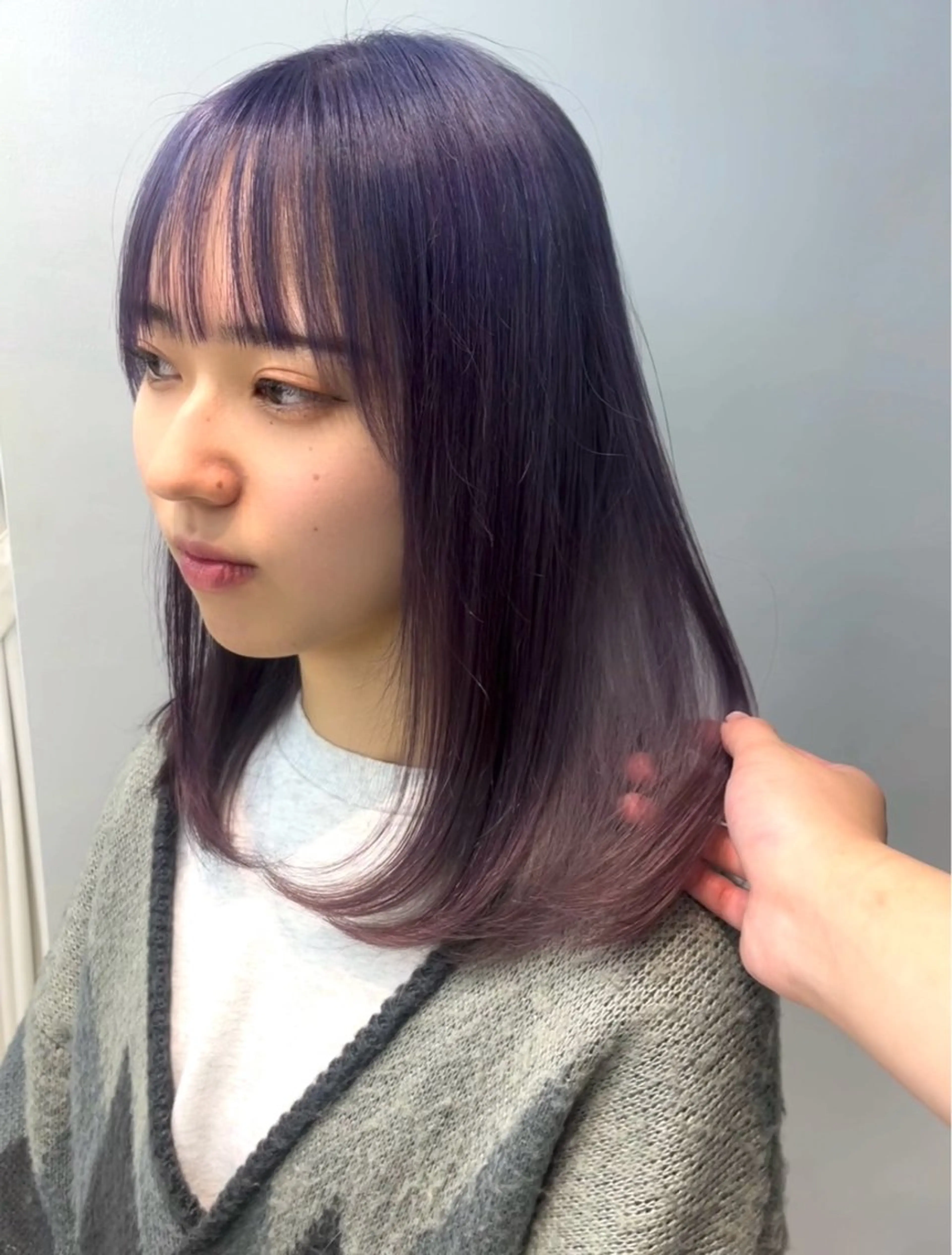 カラー 顔まわり/ボブウルフ 🤍愛唯(めい)のヘアスタイル