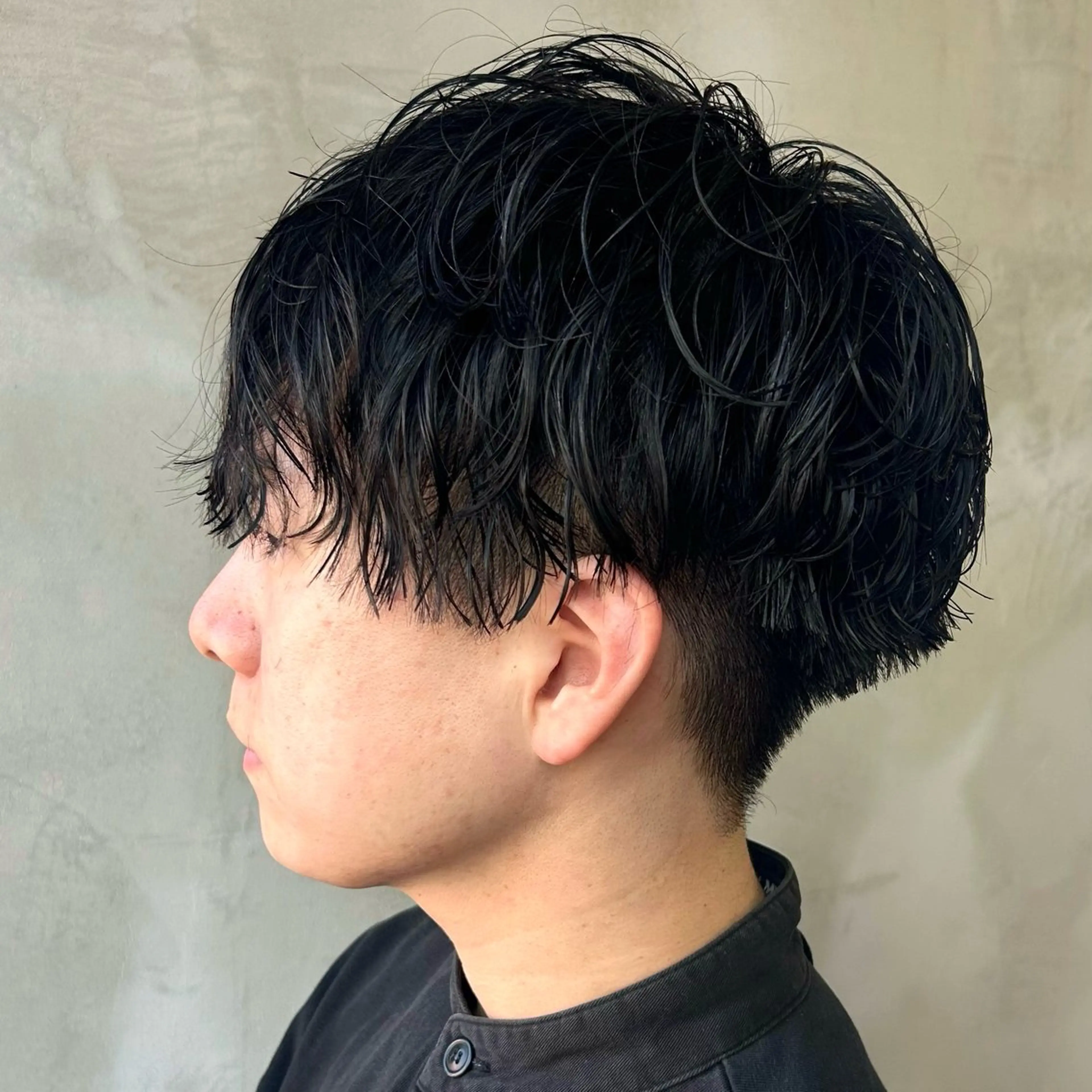 メンズ カット パーマ 前隈 のりかのヘアスタイル