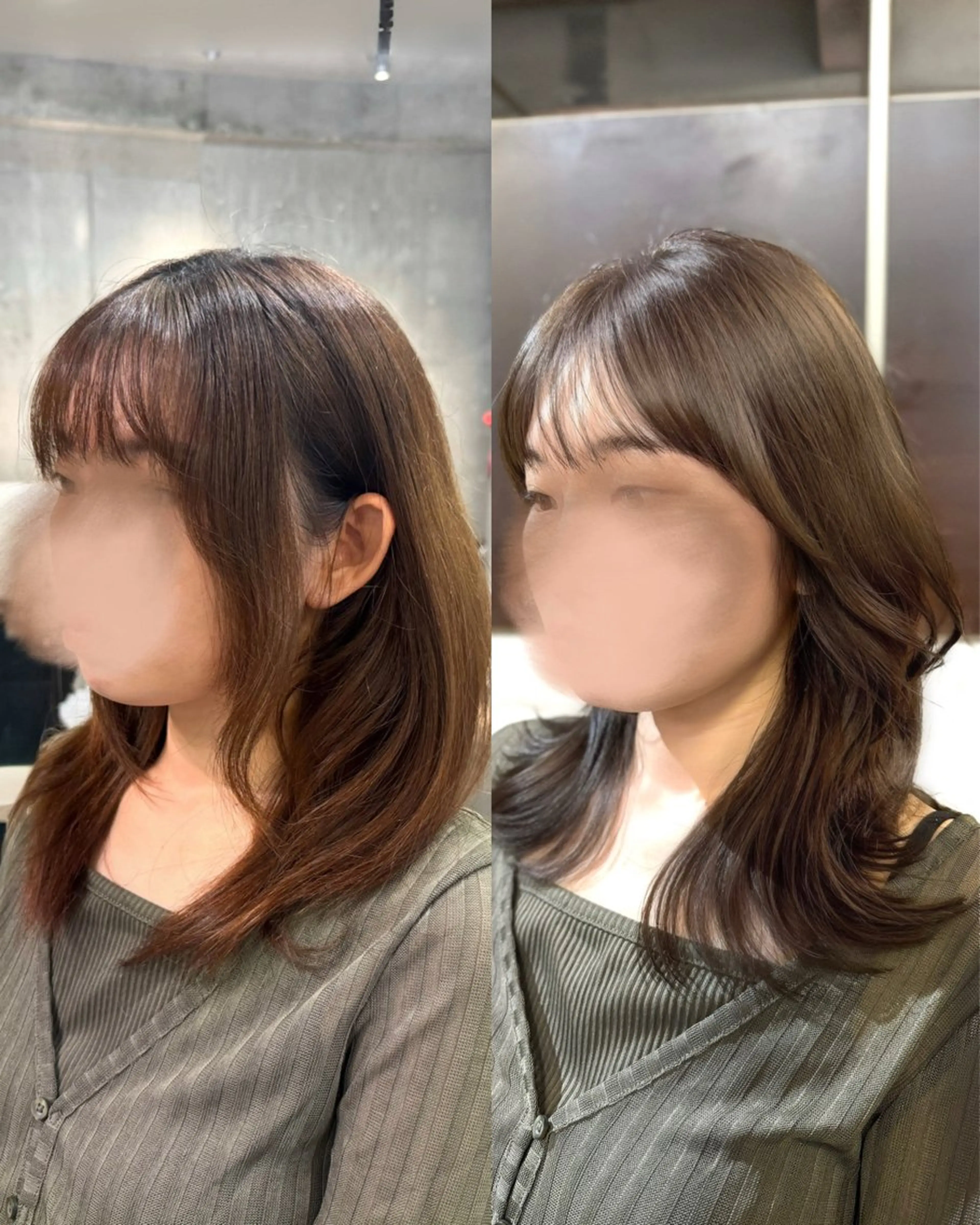 ミディアム レイヤー特化/小顔顔 周り/セノ/表参道のヘアスタイル