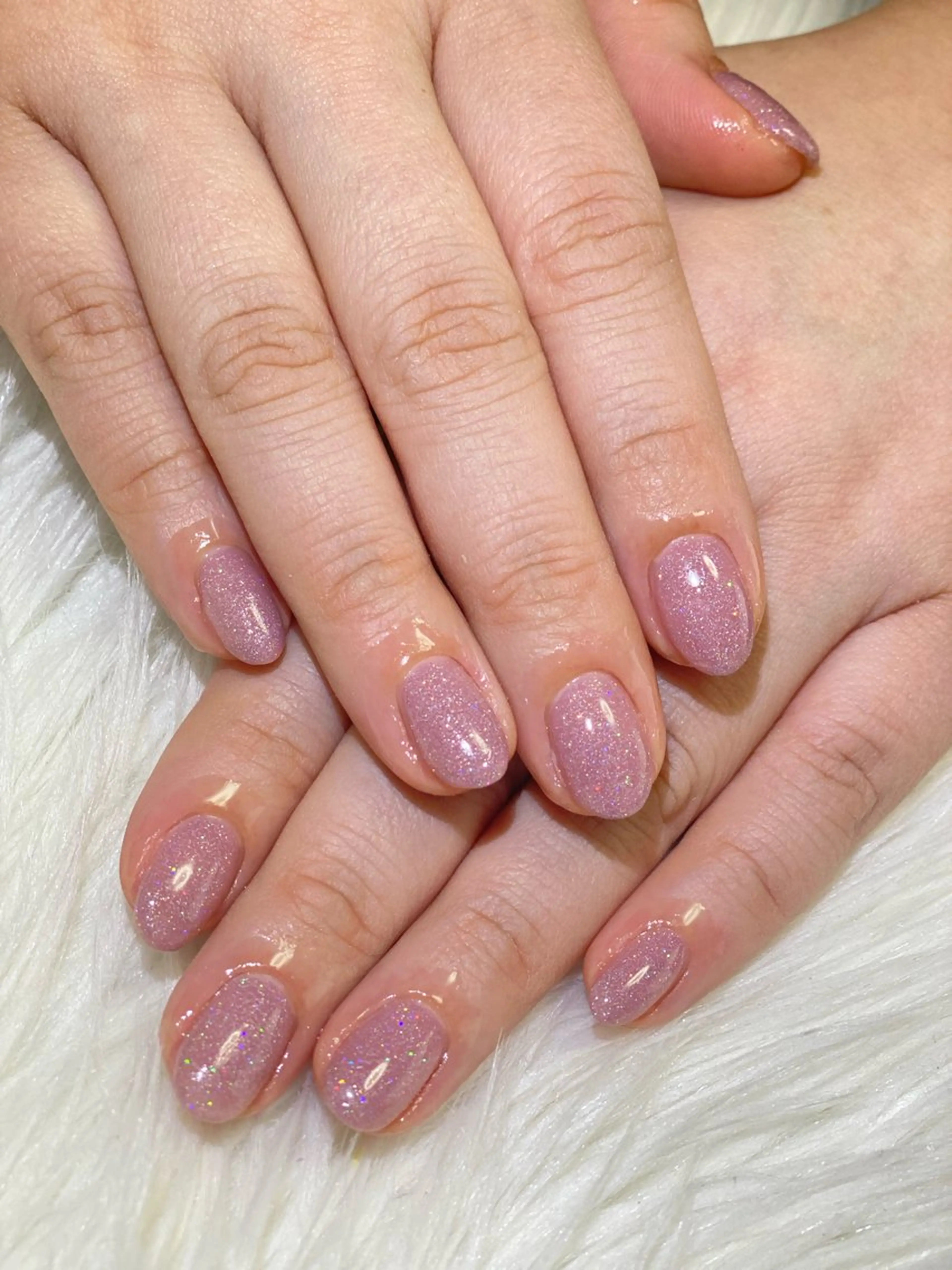 ネイル ラメ(グリッター) ピンク Esthetic Will所属・will 有希のネイルデザイン