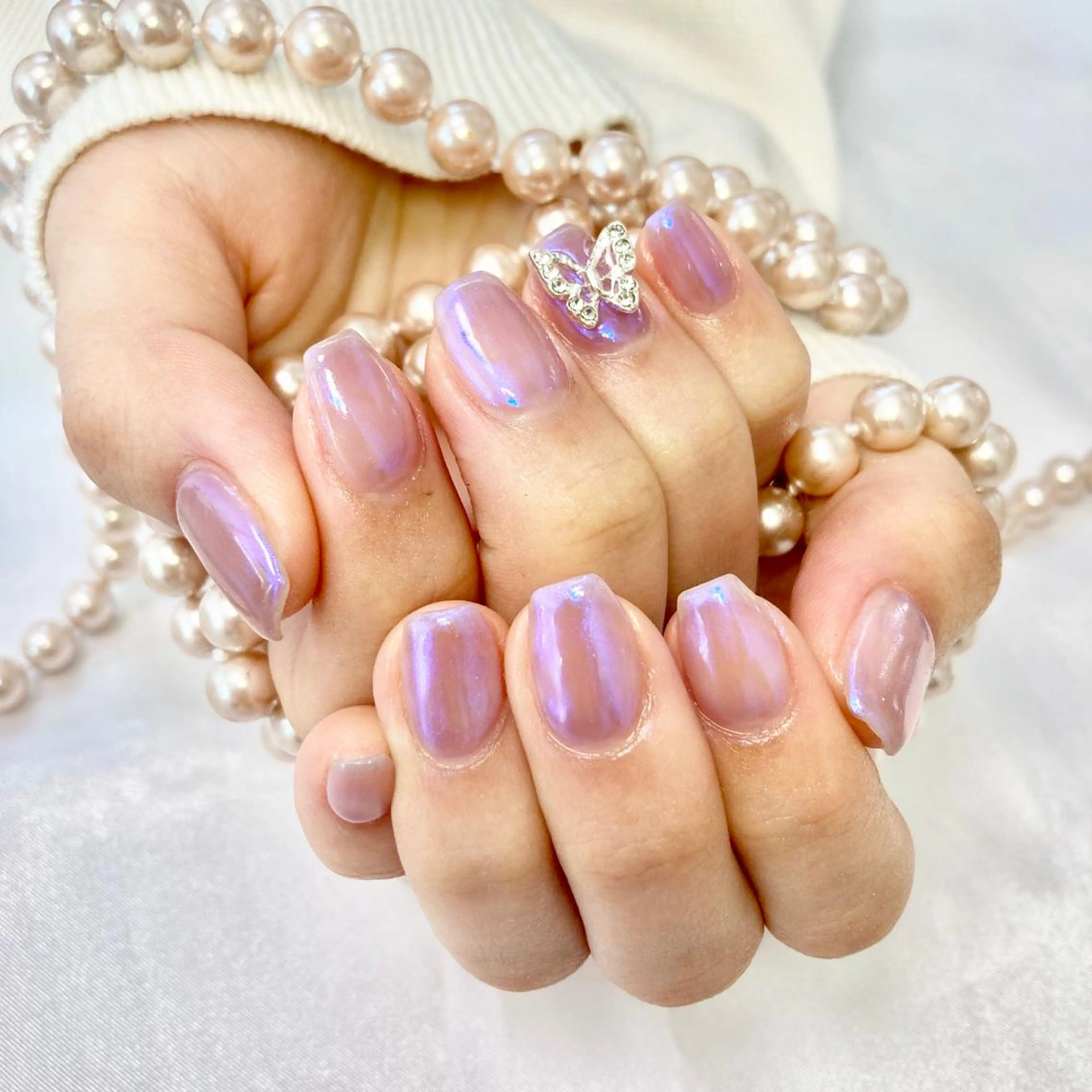 パーツ２個無料✨韓国式マグネット/ミラー/オーロラ/サテンネイル(オフあり)※パラジェル＋¥1000の写真