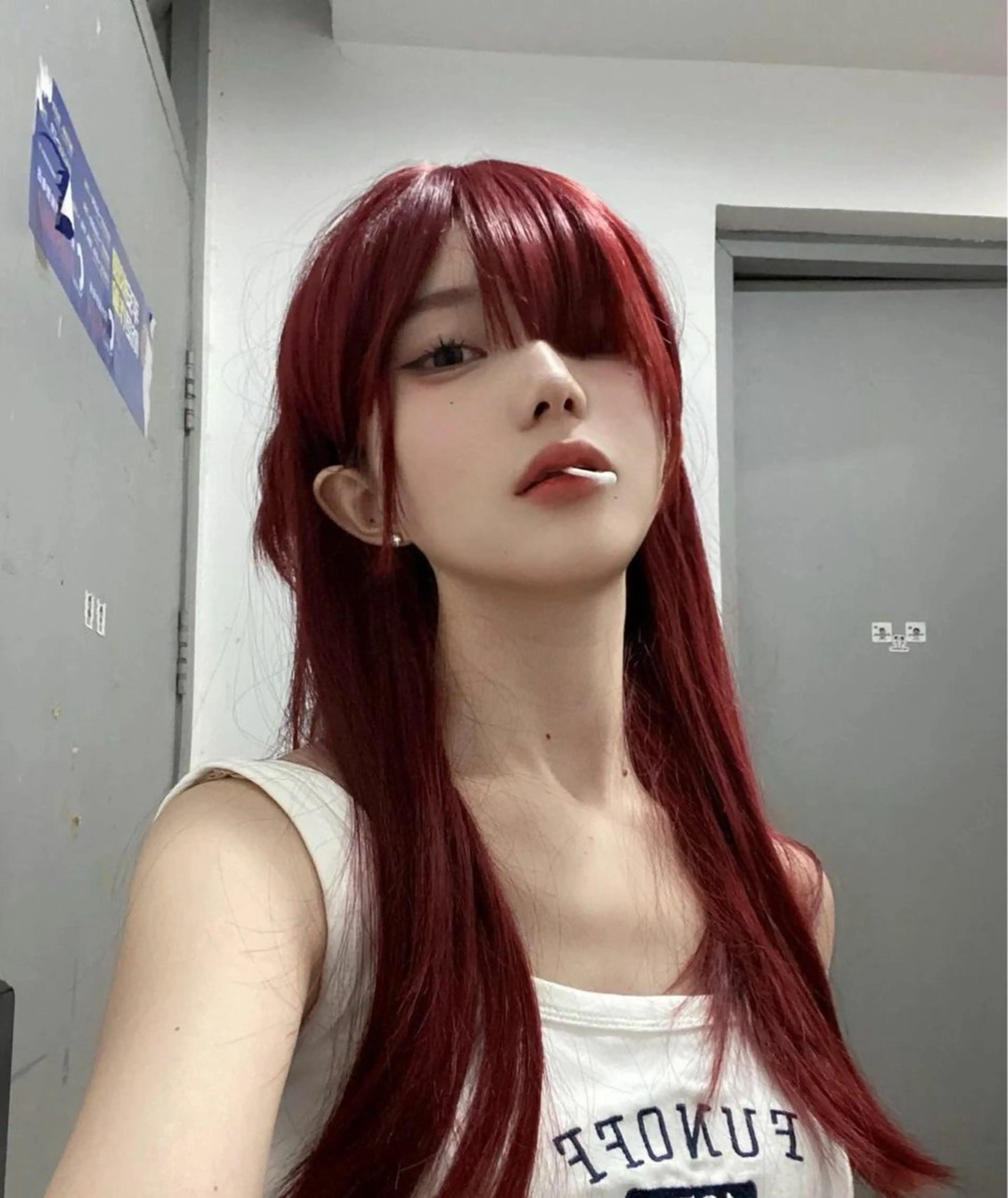 ロング ヘアカラー トリートメント ヘッドスパ ヘアセット 💗韓国暖色ヘア NO.1💗🪽のヘアスタイル