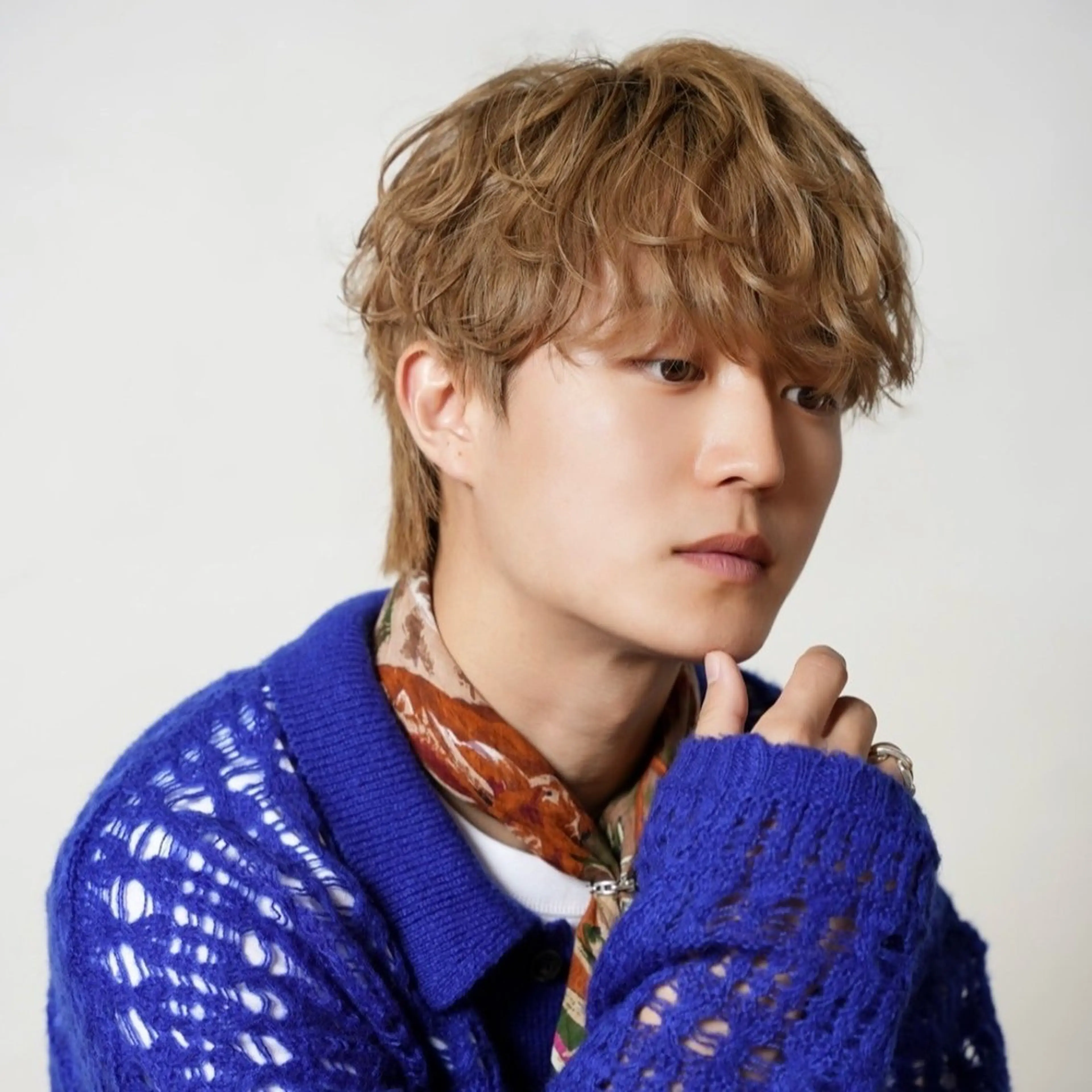 ミディアム カラー パーマ メンズ カット ヘアカラー トリートメント シースルーマッシュ/ メンズ/KYOHEIのヘアスタイル