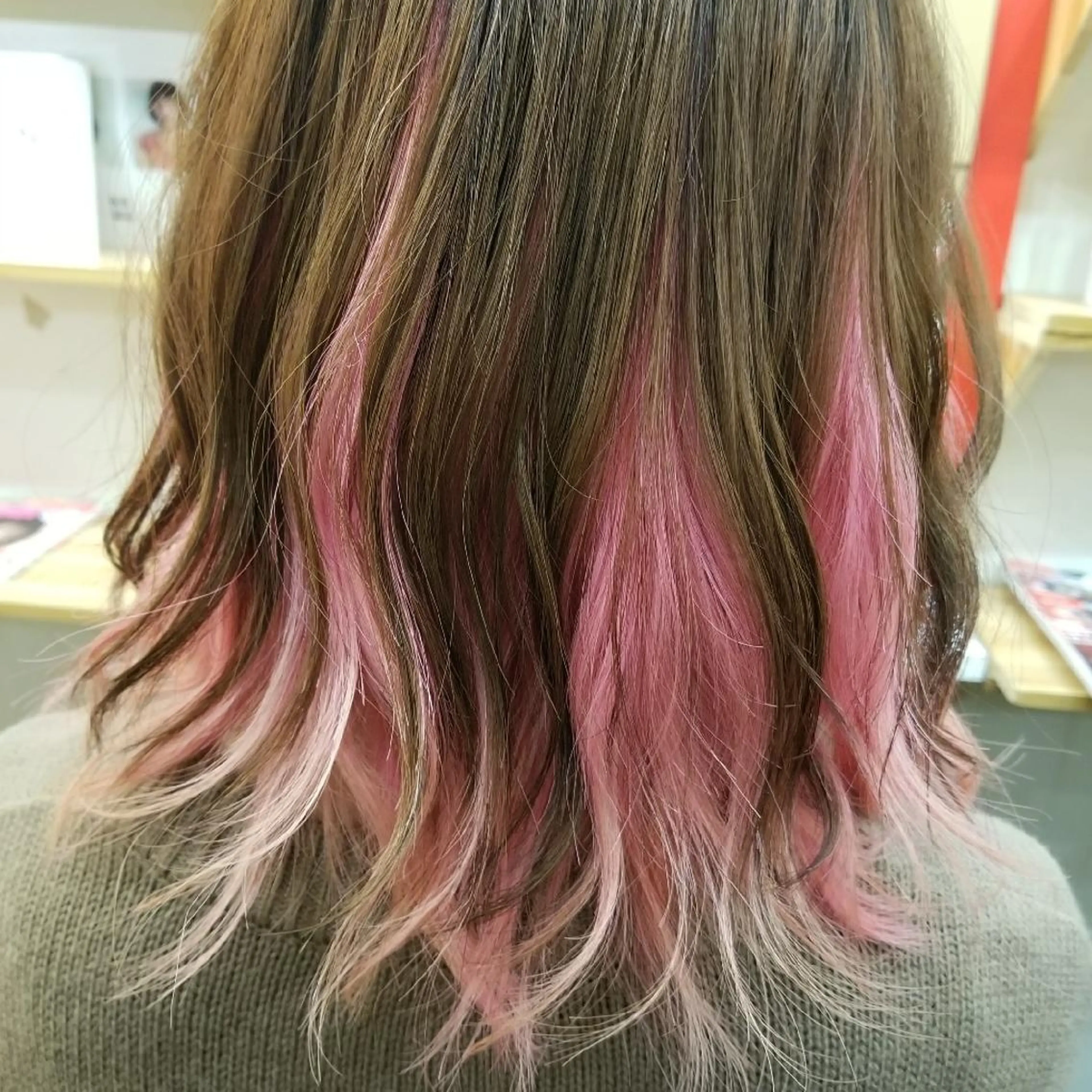 ミディアム カラー 植田 /エクステ /ブリーチ/髪質改善のヘアスタイル