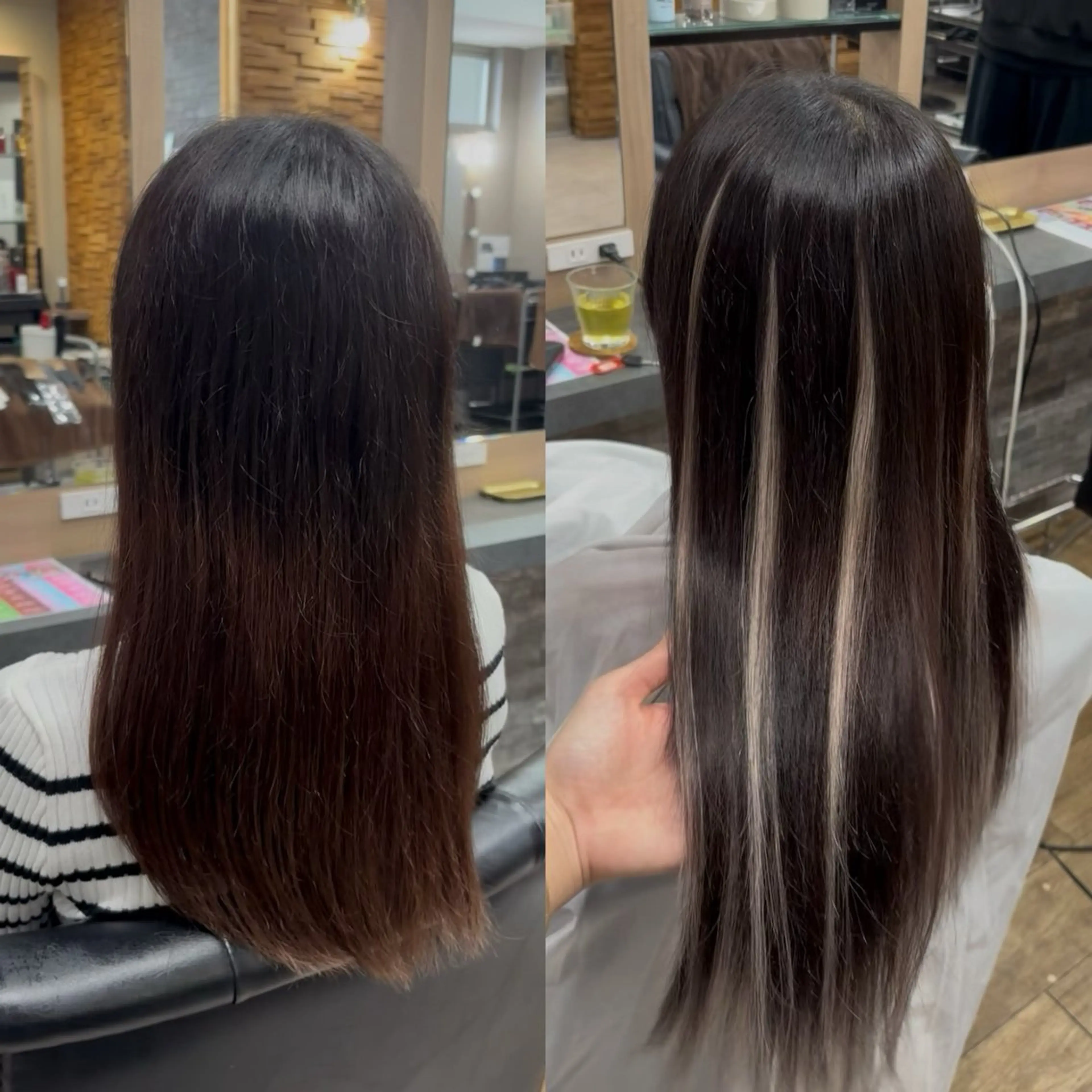 ロング エクステ ハイライト 髪質改善 レイヤーカット ロング ヘアカラー エクステ 横浜/エクステ特化× 艶カラー/あいかのヘアスタイル